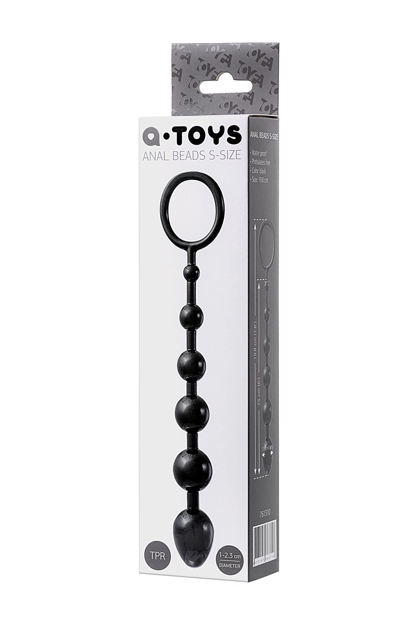 анальная цепочка toyfa a-toys s, tpe, черный, 19,8см в Севастополе