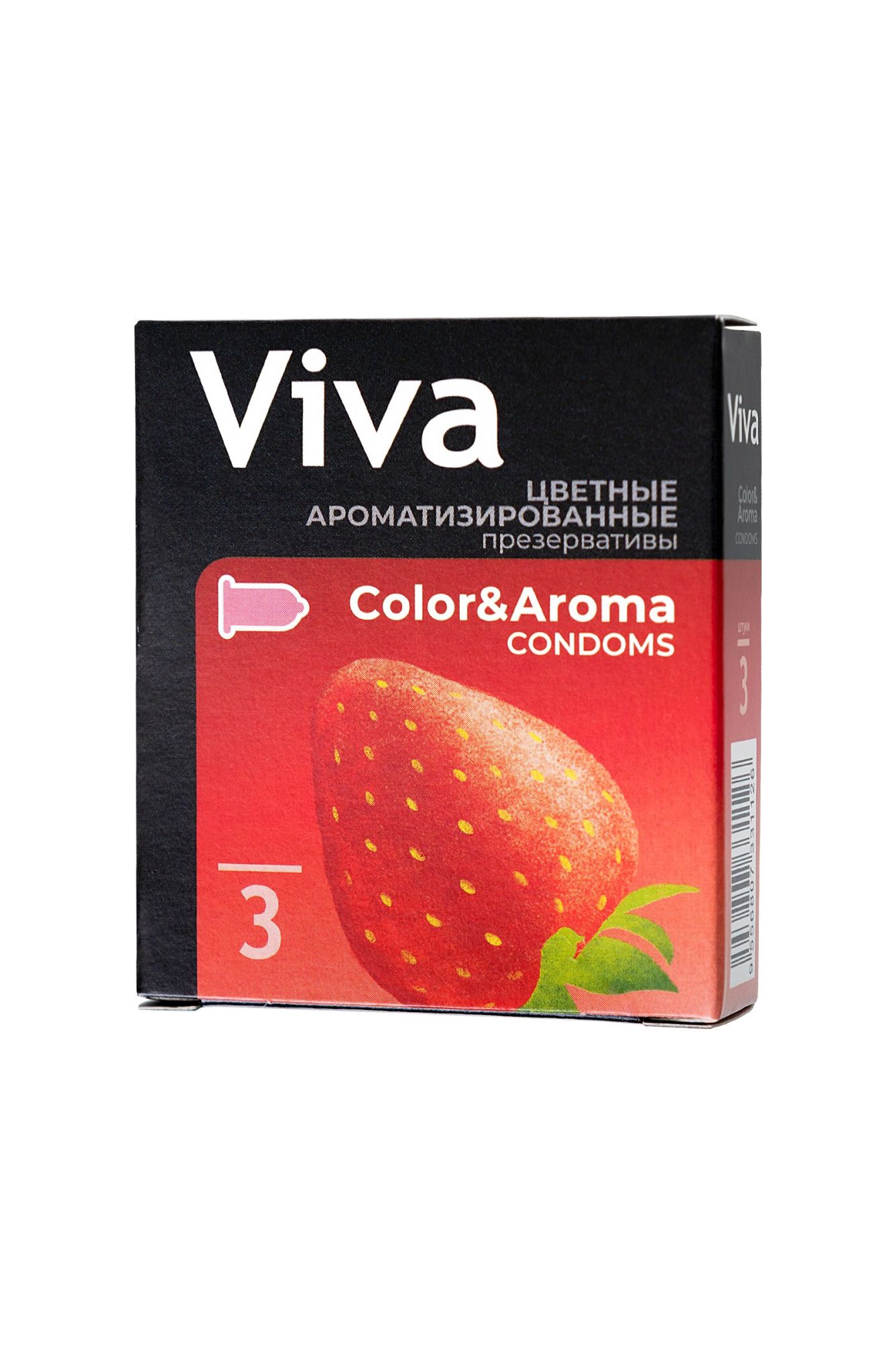презервативы viva, цветные, аромат, латекс, 3 шт в Севастополе