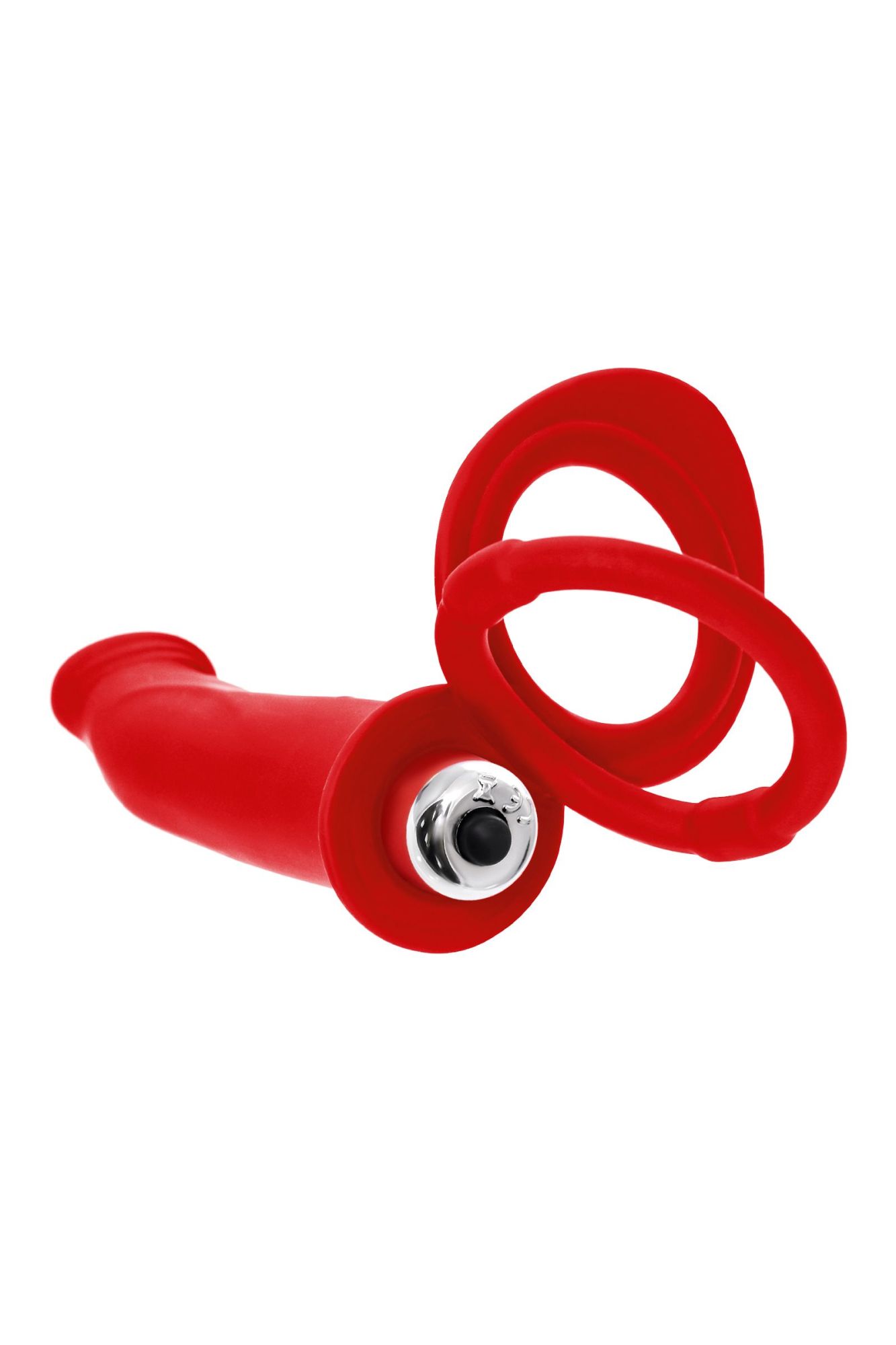 насадка на пенис для двойного проникновения black&red by toyfa, силикон, красная, 19 см в Севастополе