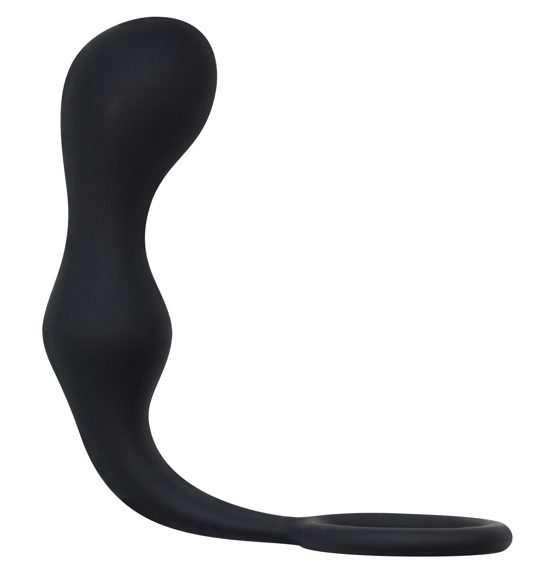 эрекционное кольцо с анальной пробкой double pleasure anal plug black 4217-01lola в Севастополе