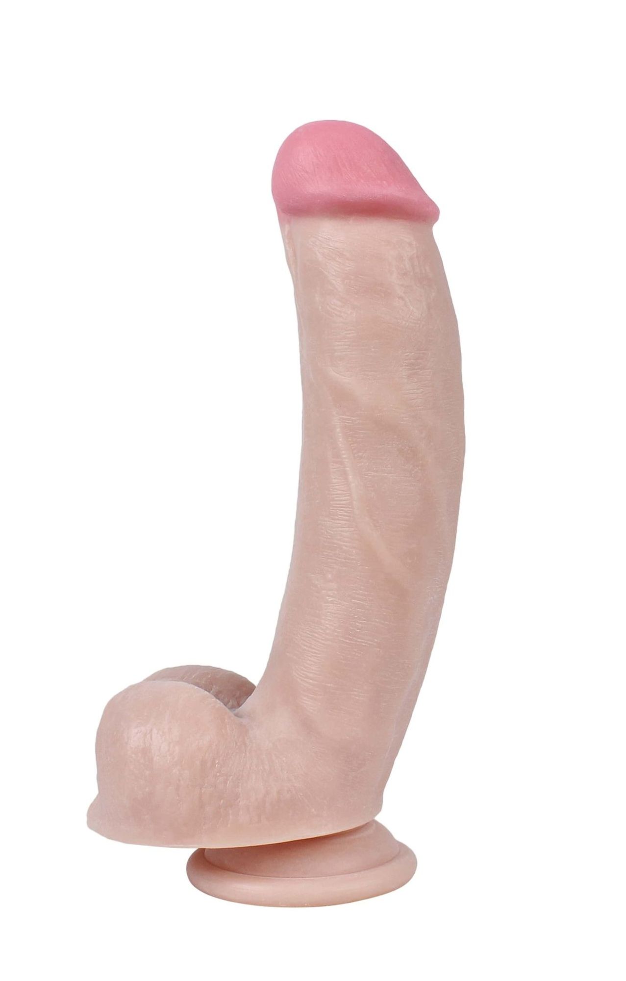 реалистичный фаллоимитатор real с мошонкой на присоске, pvc, 19 x4,5 см. в Севастополе