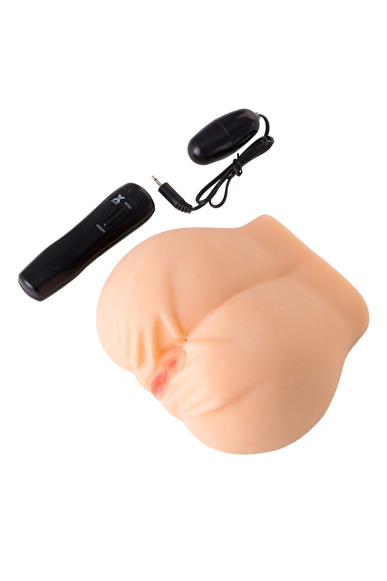 мастурбатор реалистичный toyfa juicy pussy pauline с вибрацией, вагина и анус,tpr, телесный, 14,5 см в Севастополе