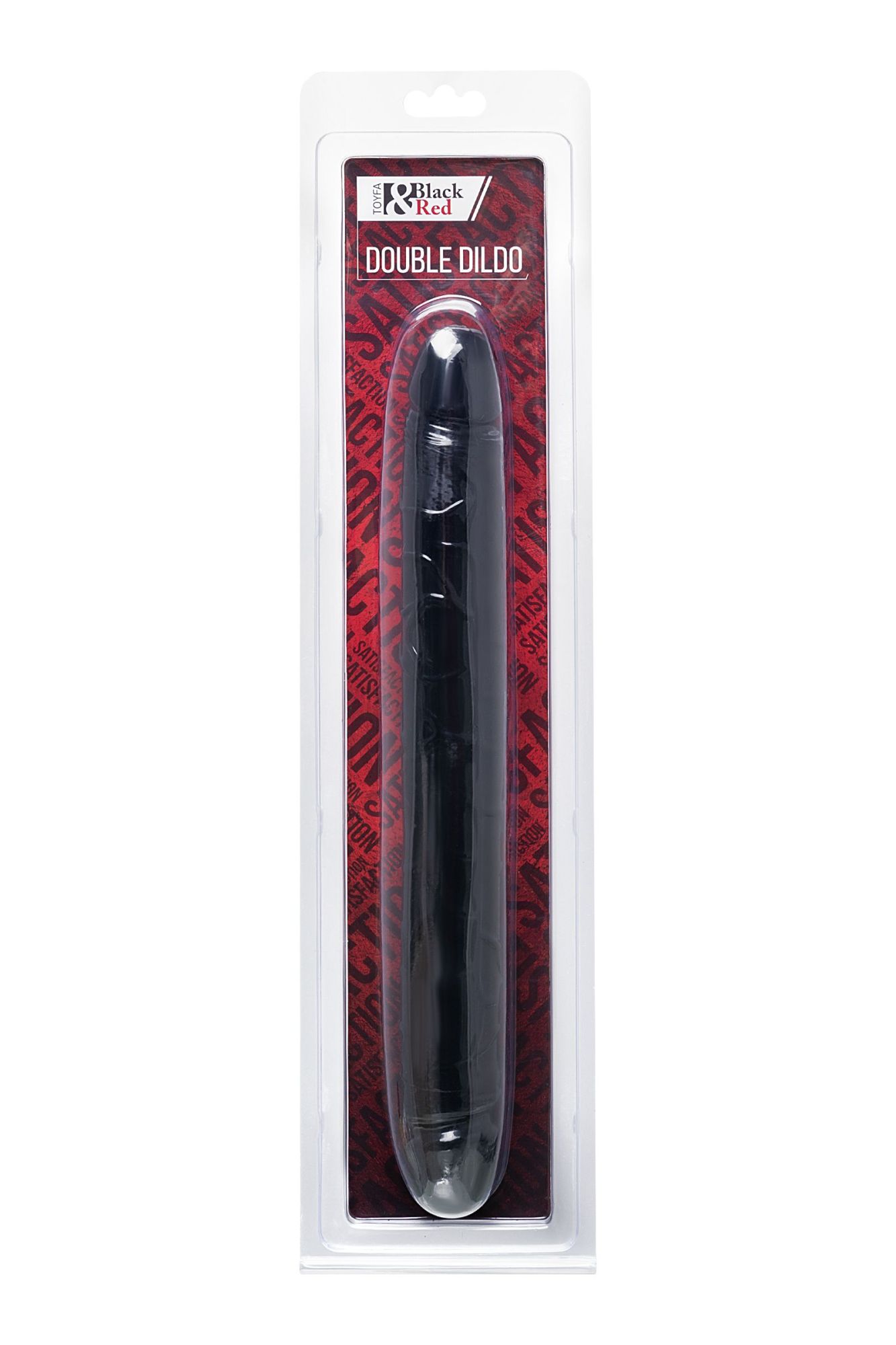 чёрный двусторонний фаллоимитатор toyfa black & red, 31 см в Севастополе