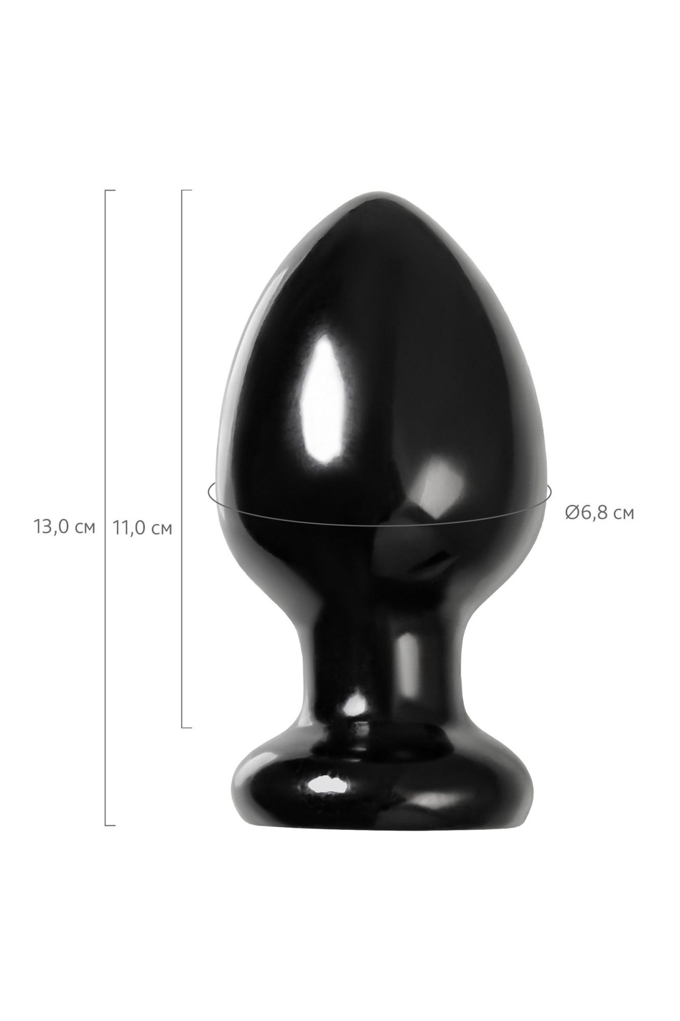 анальная втулка toyfa popo pleasure cetus β, pvc, черная, 13 см, ø 6,8 см в Севастополе