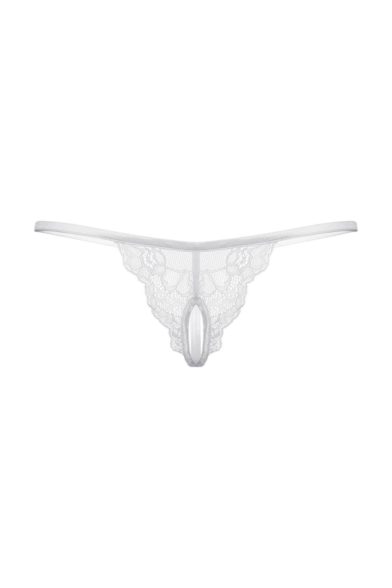 Эротическое стринги кружевные открытые softline collection, белый, s/l в Севастополе