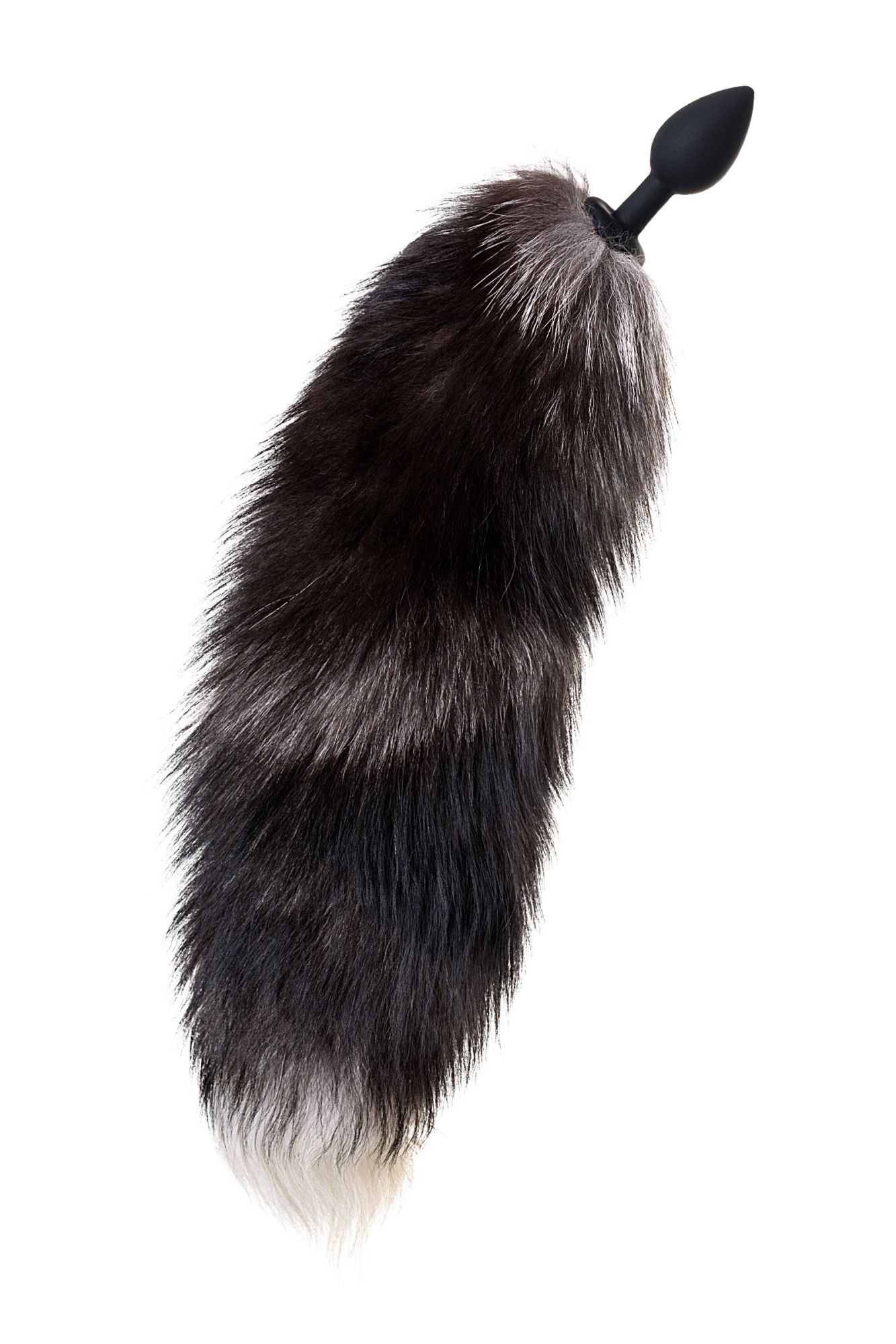 анальная втулка с хвостом чернобурой лисы popo pleasure by toyfa, s, силикон, черная, 45 см, ø 2,7 с в Севастополе