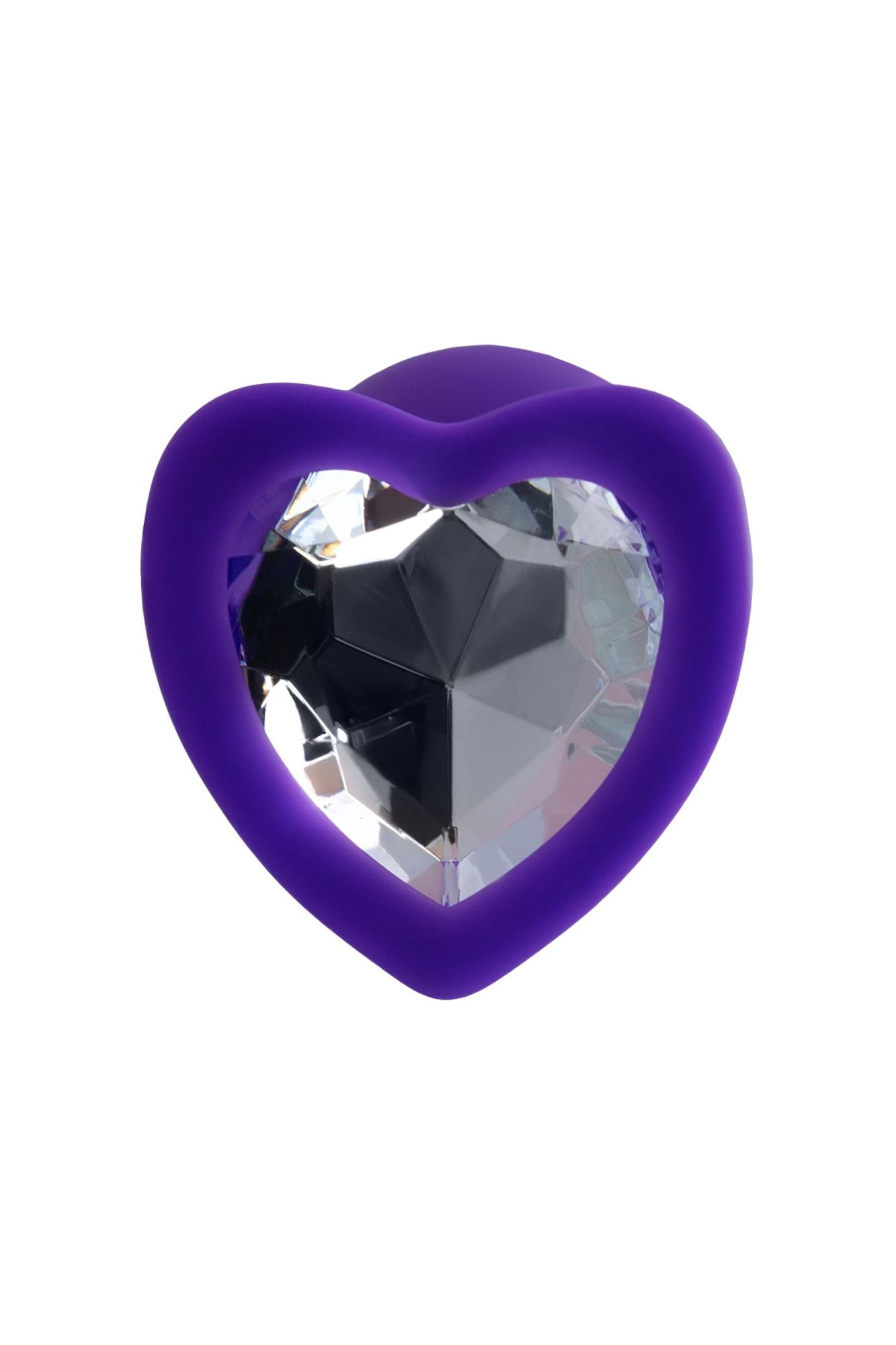 анальная втулка todo by toyfa diamond heart, силикон, фиолетовая, 7 см, ø 2 см, 18 г в Севастополе