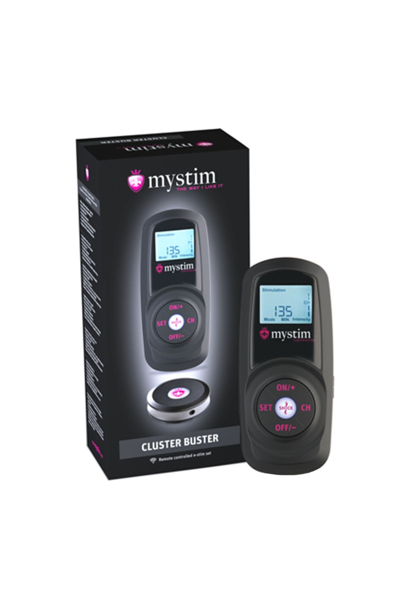 источник импульсов mystim cluster buster, пульт ду, digital, 12 программ, черный в Севастополе