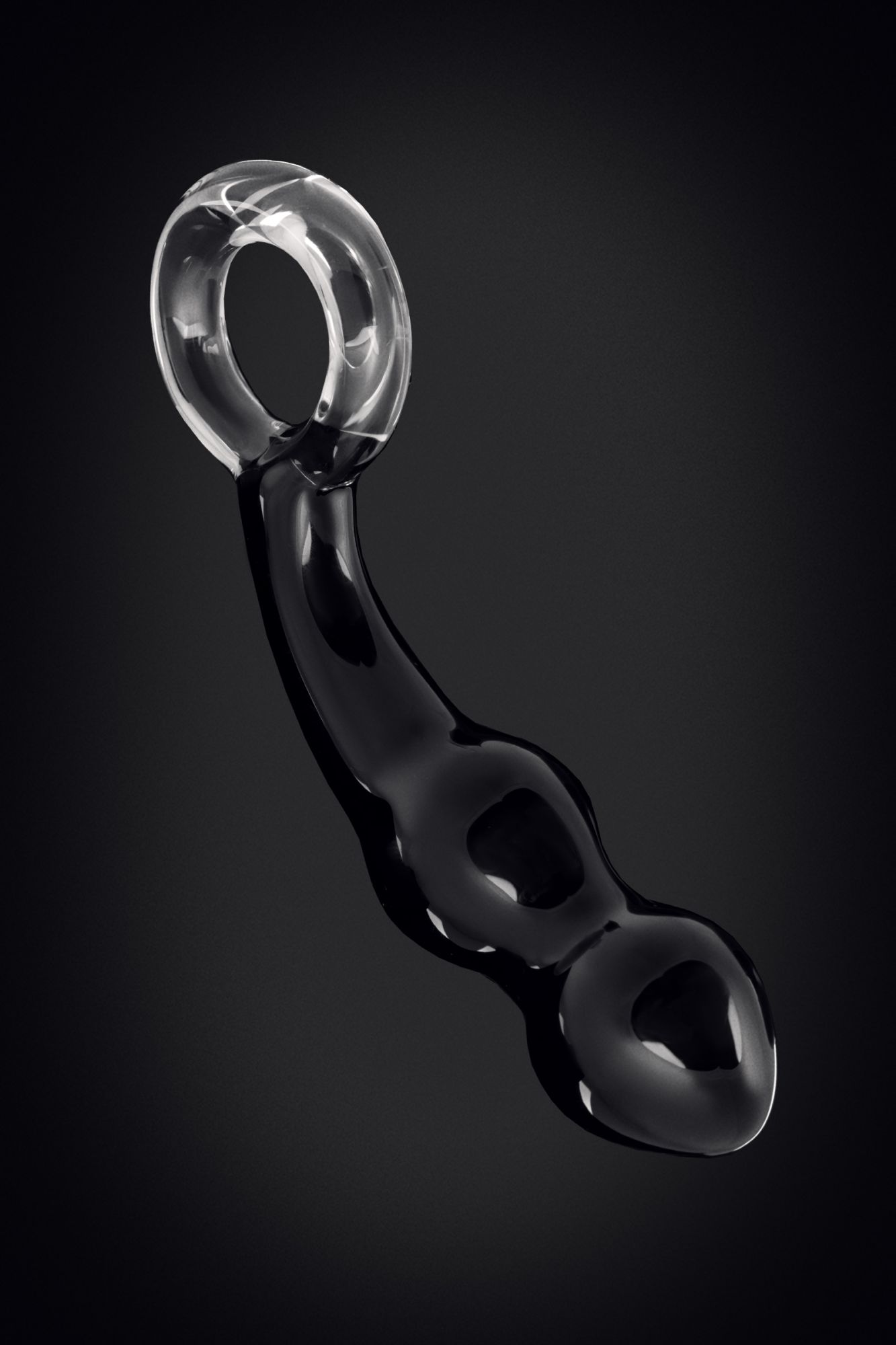 стимулятор простаты sexus glass, стекло, черный, 17 см в Севастополе
