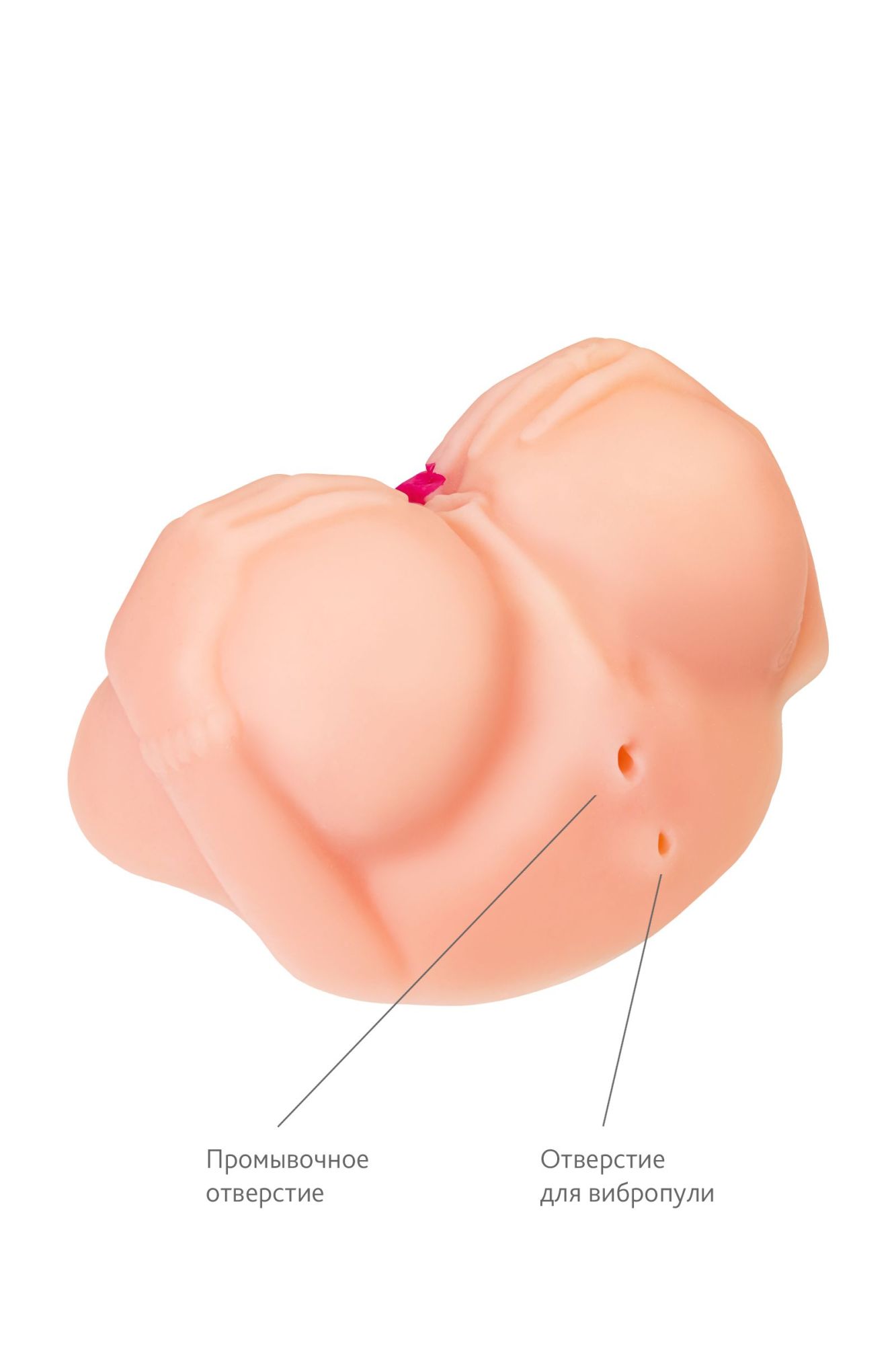 мастурбатор реалистичный toyfa juicy pussy nicole с вибрацией, вагина и анус, tpr, телесный, 19 см в Севастополе