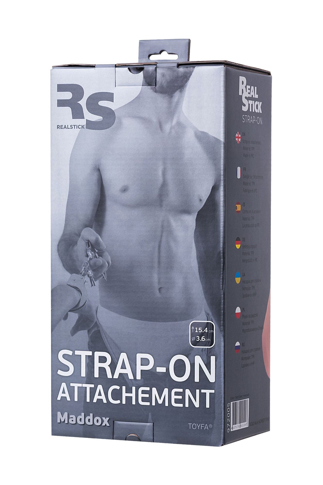 насадка для страпона toyfa realstick strap-on maddox, tpr, телесный в Севастополе