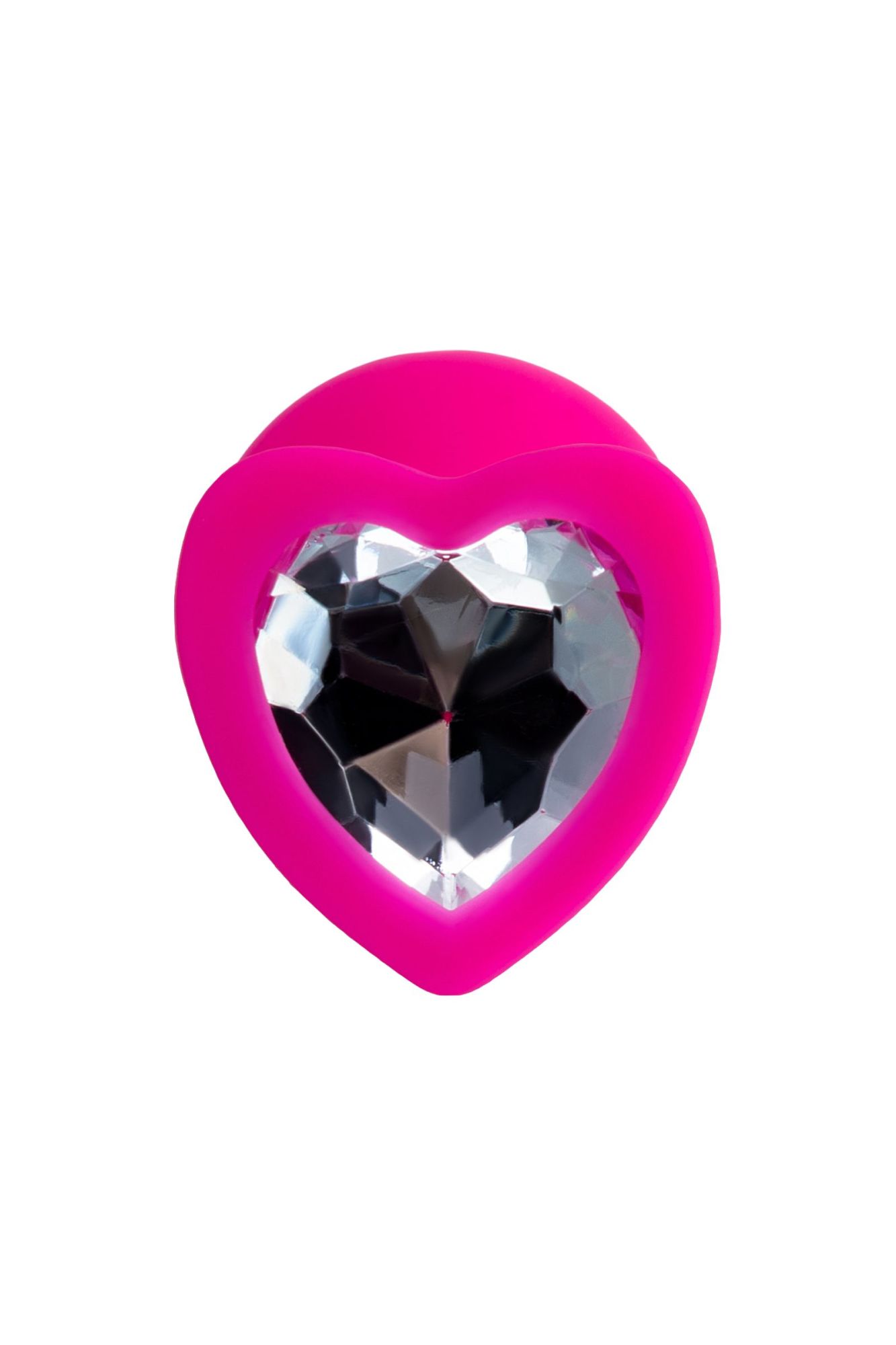 анальная втулка todo by toyfa diamond heart, силикон, розовая, 8 см, ø 3 см в Севастополе