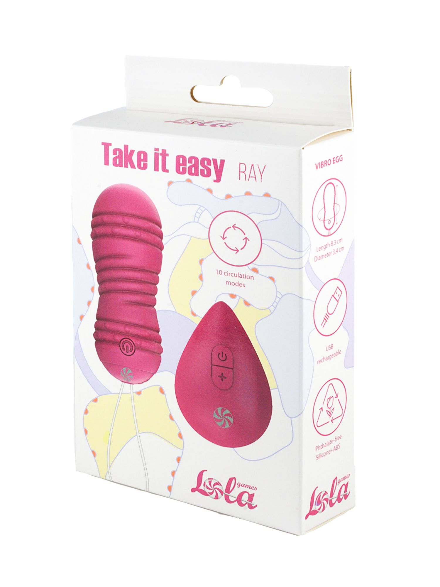 виброшарики с циркуляцией на пульте управления take it easy ray pink 9021-10lola в Севастополе