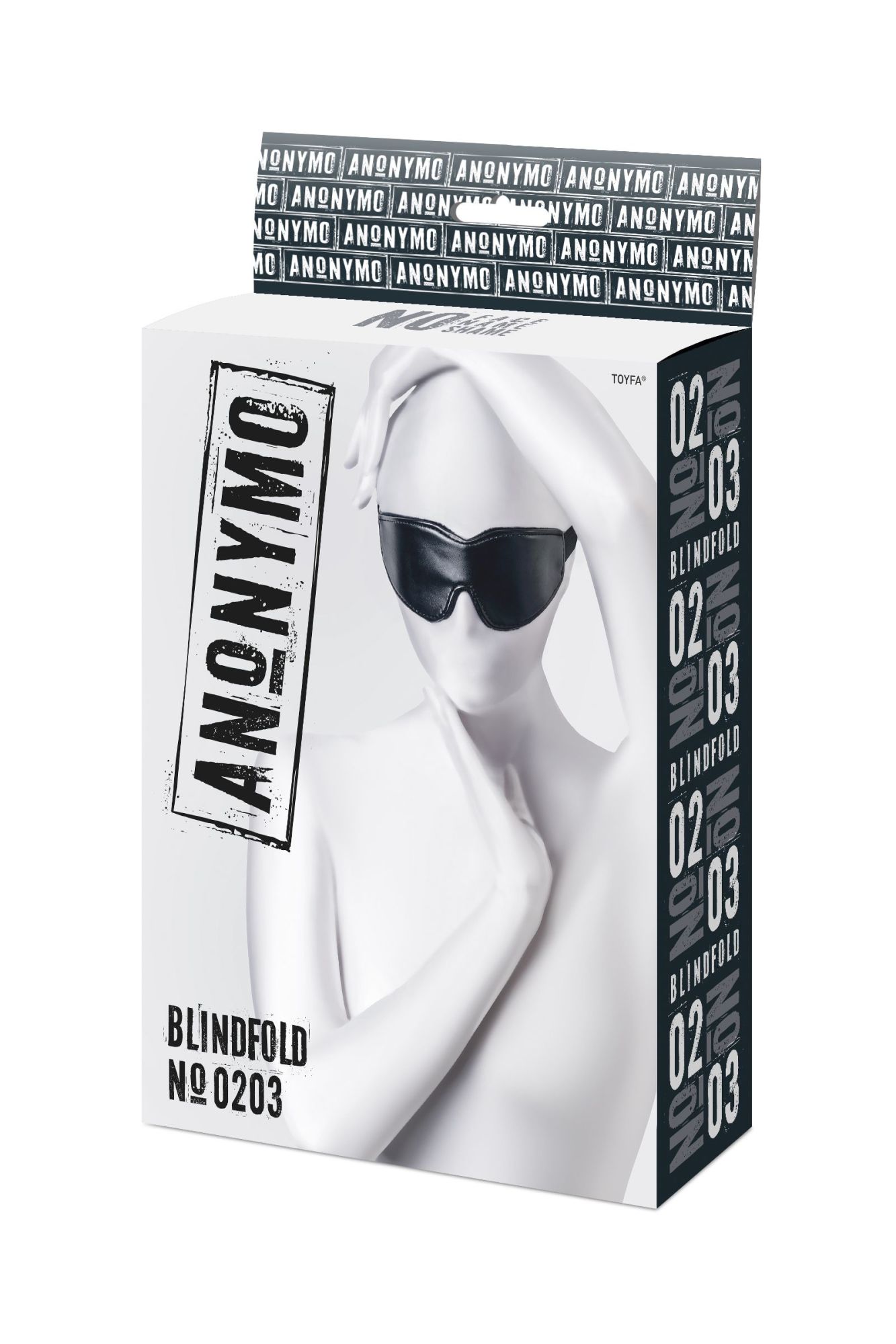 маска anonymo, pu кожа, черная, 26,5 см в Севастополе