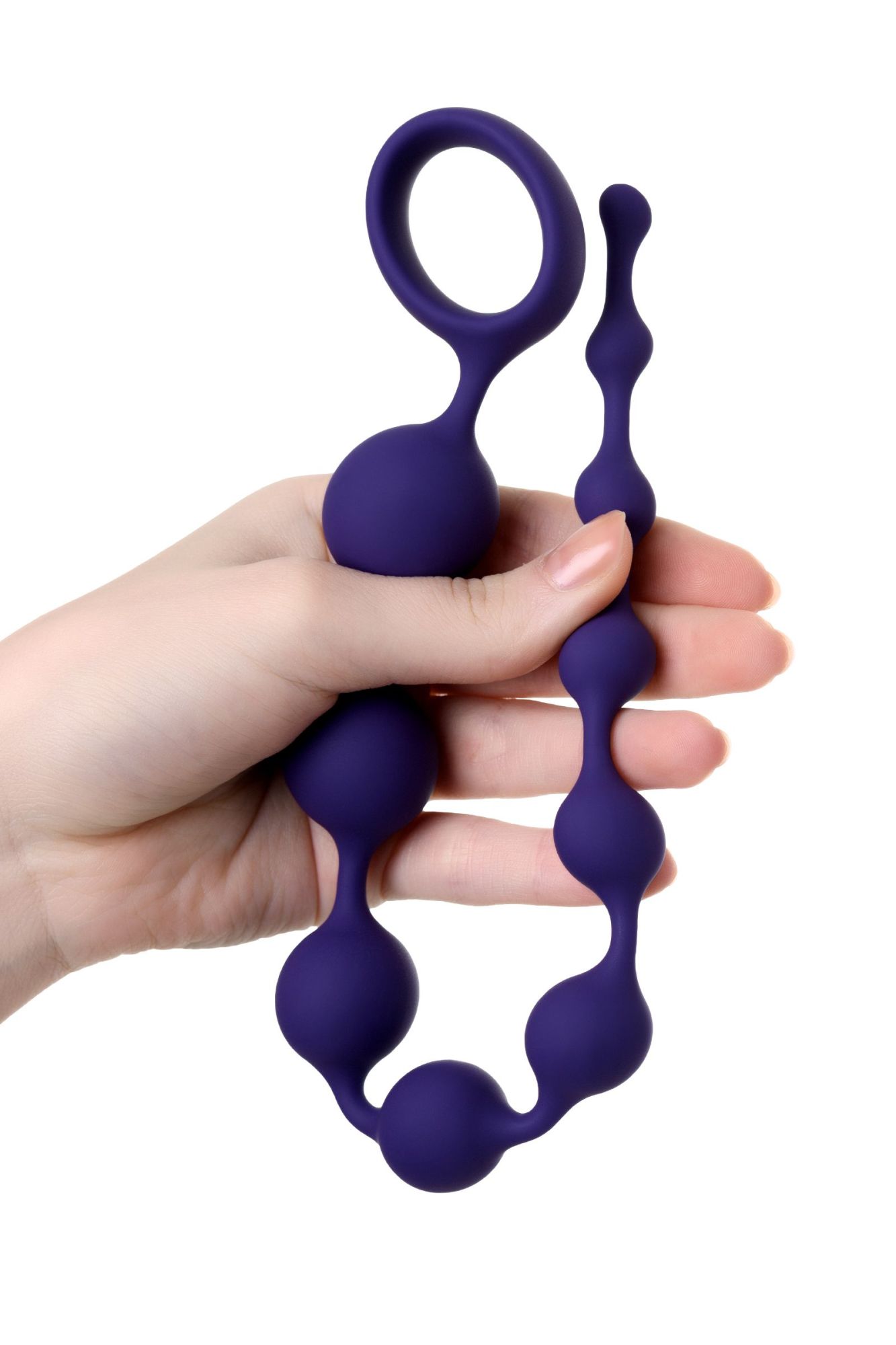 анальная цепочка todo by toyfa grape, силикон, фиолетовая, 35 см, ø 2,7 см в Севастополе