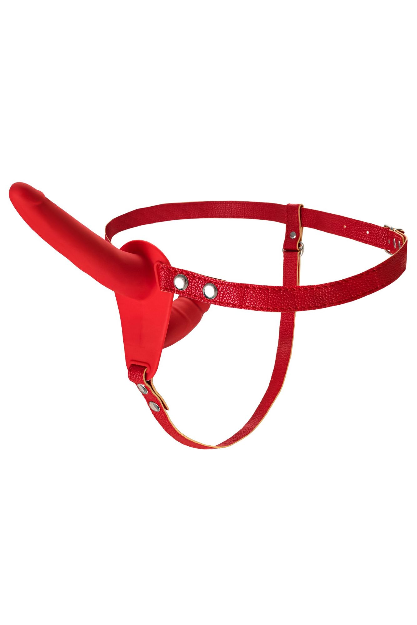 страпон на креплении black&red by toyfa, силикон, красный, 24 см в Севастополе