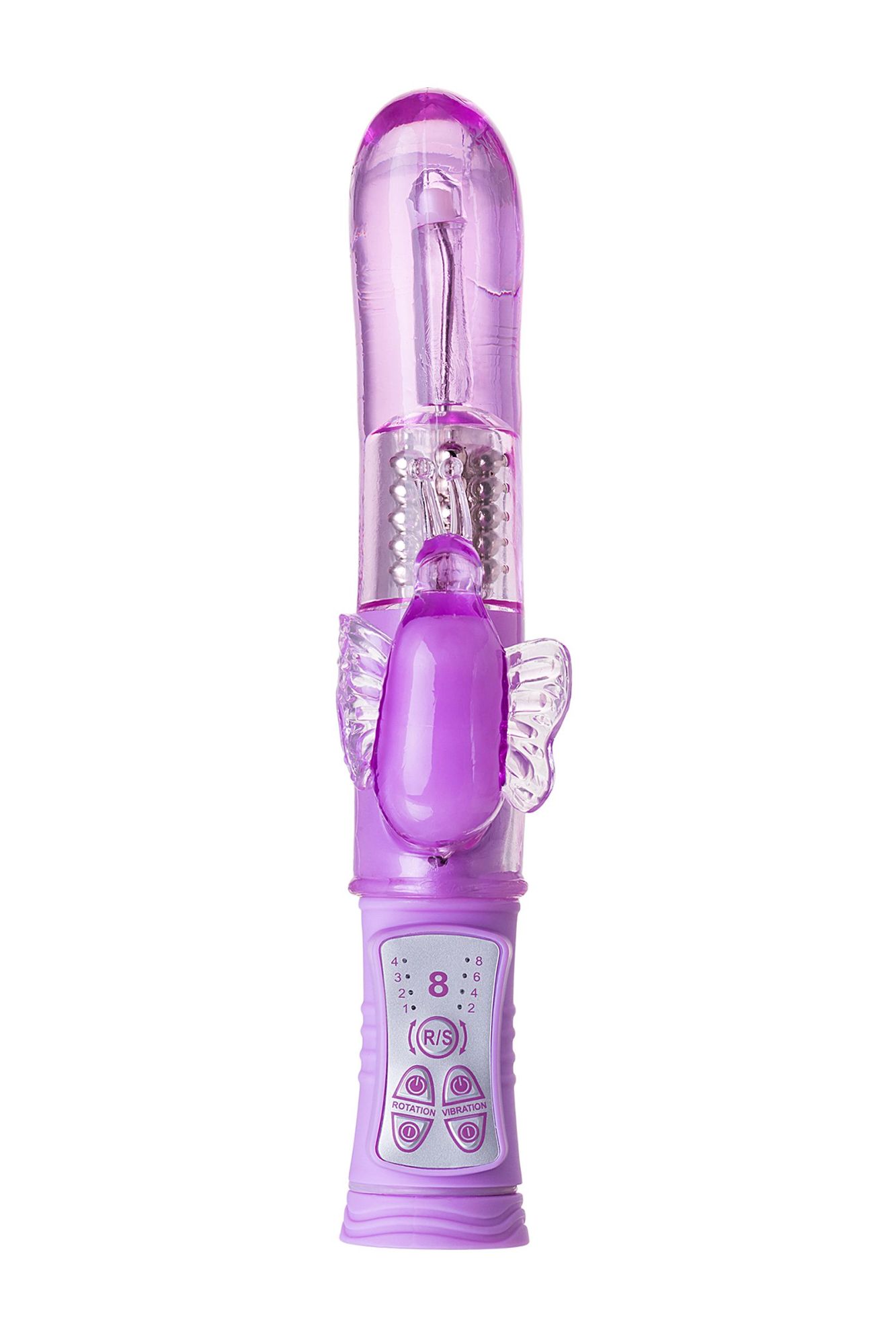 вибратор с клиторальным стимулятором toyfa a-toys high-tech fantasy, tpe, фиолетовый, 22,4 см в Севастополе
