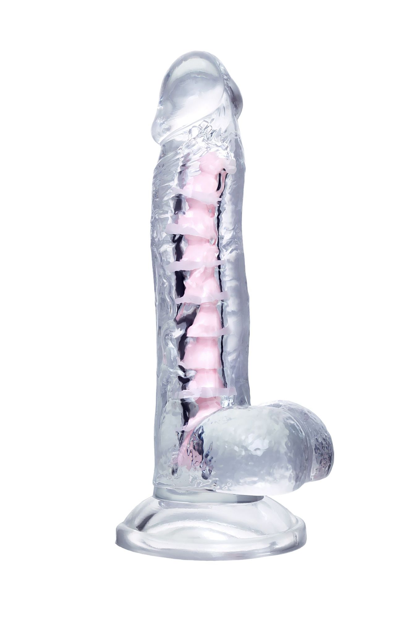 гибкий фаллоимитатор a-toys paret, tpe, прозрачный, 18 см в Севастополе