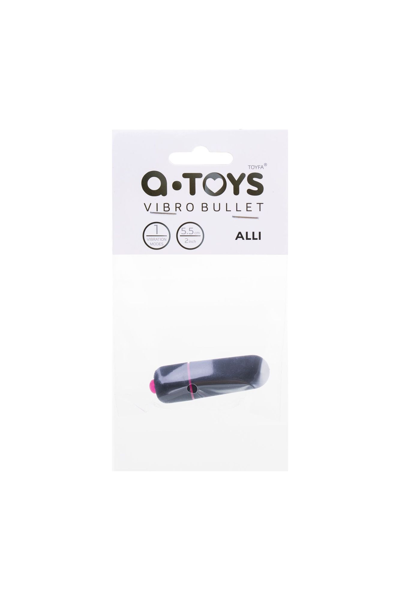 вибропуля a-toys alli abs пластик, черный, 5,5 см, ø 1,7 см в Севастополе
