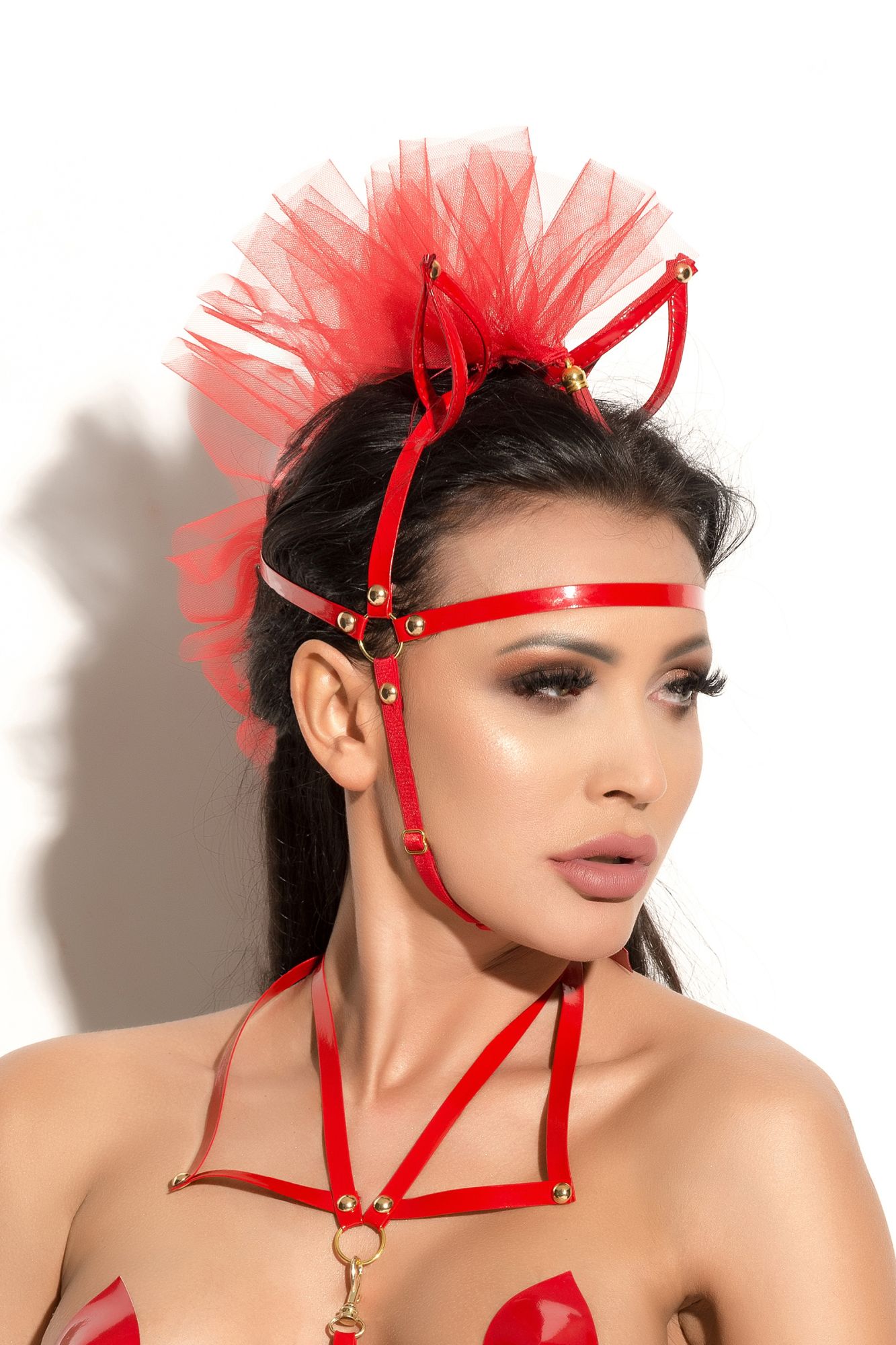 маска с ушками me seduce queen of hearts allure, красная, os в Севастополе