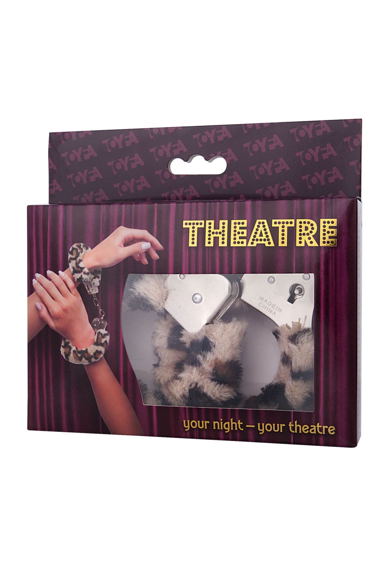 наручники toyfa theatre, меховые, леопардовые, 28 см в Севастополе
