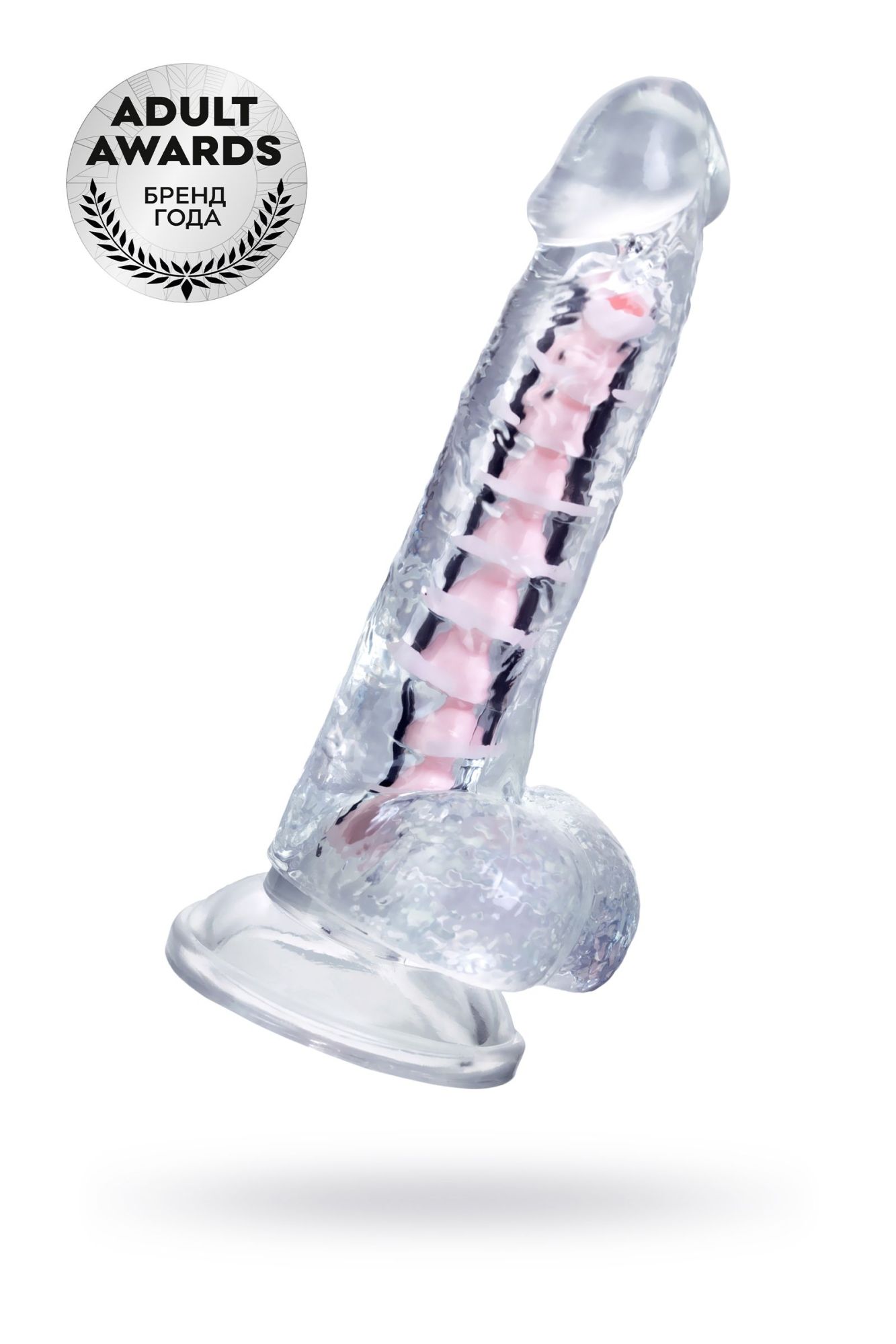 гибкий фаллоимитатор a-toys paret, tpe, прозрачный, 18 см в Севастополе