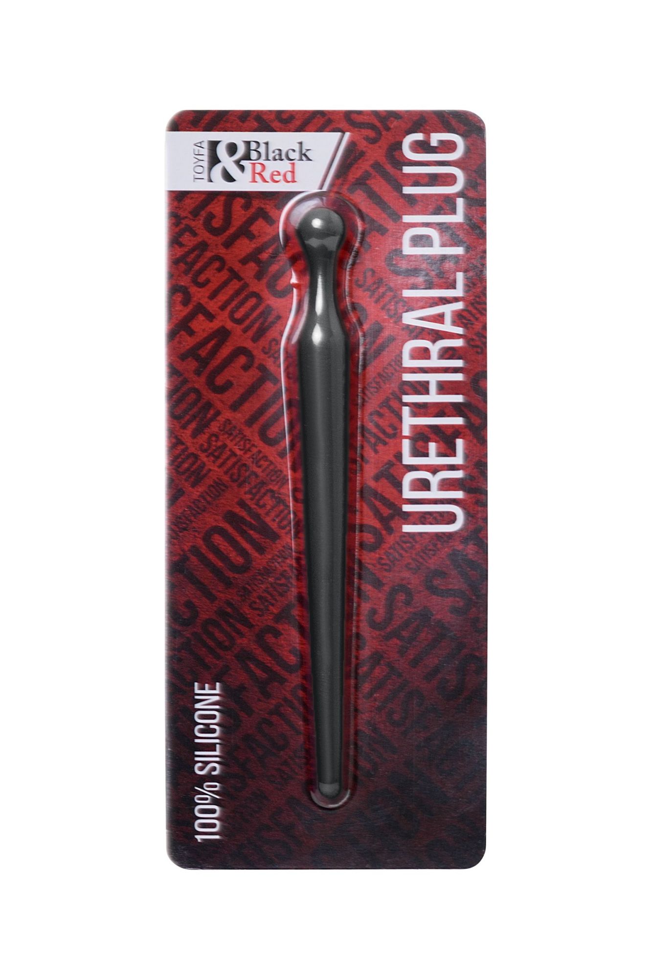 уретральный плаг black&red by toyfa, силикон, черный, 10 см в Севастополе