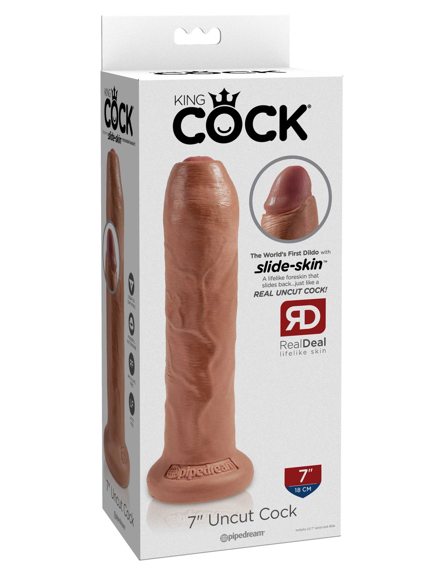 фаллоимитатор king cock 7" uncut - tan pipedream 556122pd в Севастополе