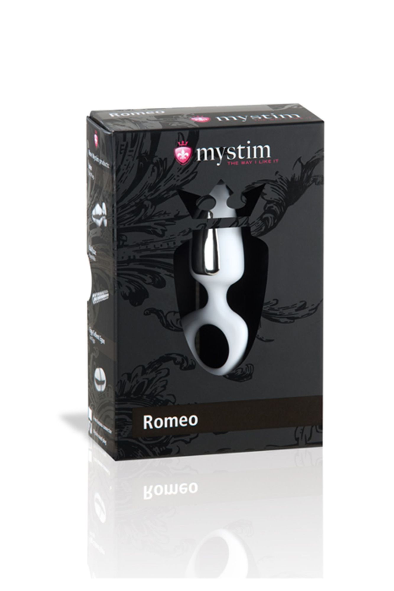 анальная пробка mystim romeo, электростимуляция, пластик, белый, 8,5 см, ø 3,5 см в Севастополе