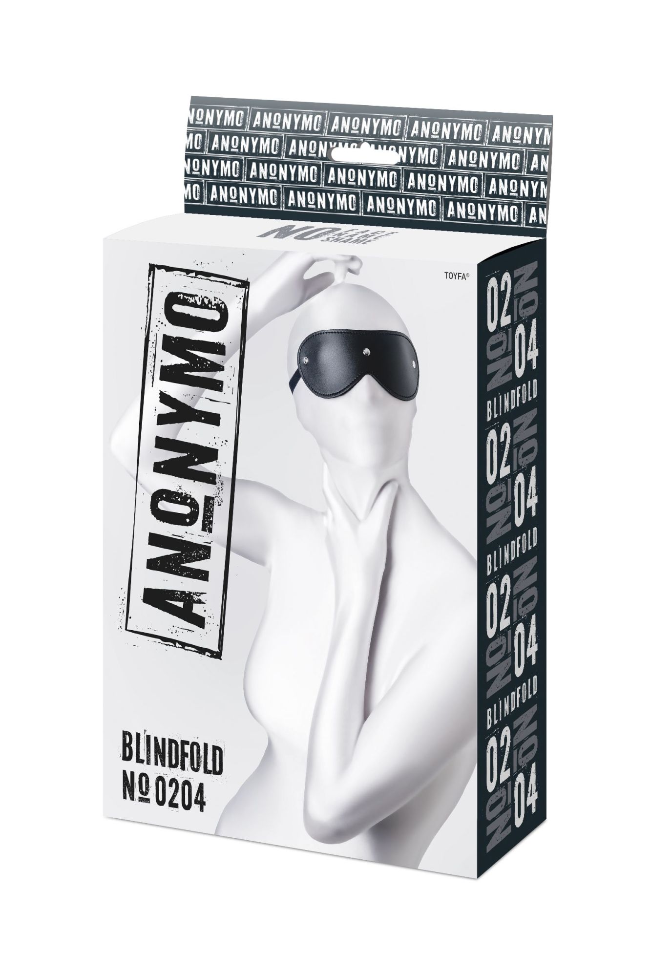 маска anonymo, pu кожа, черная, 24 см в Севастополе