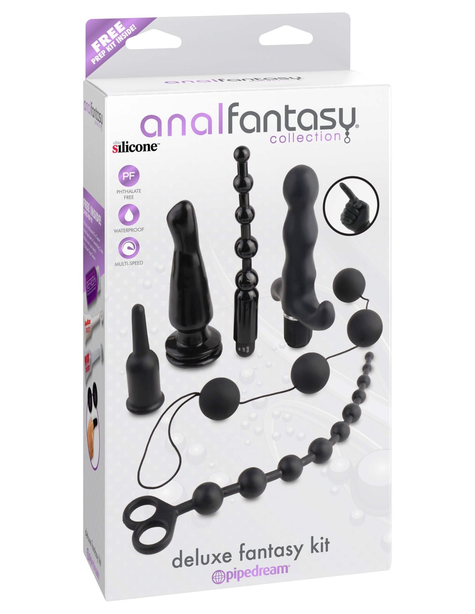 набор анальных игрушек pipedream deluxe fantasy kit, черный в Севастополе
