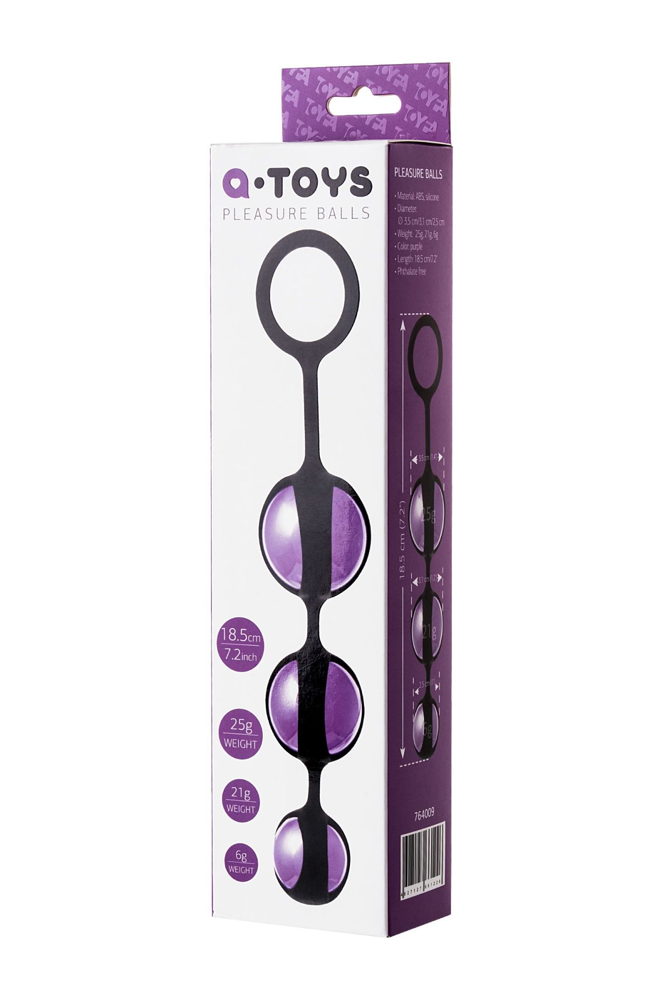 вагинальные шарики toyfa a-toys hony, abs пластик, фиолетовый, 18,5 см в Севастополе