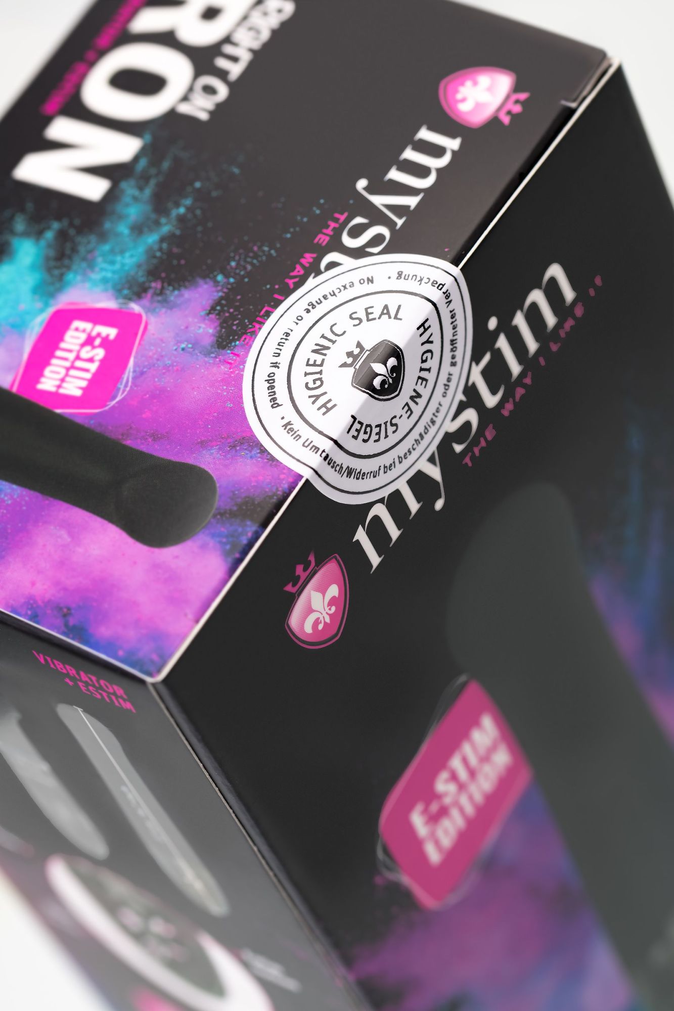 вибратор mystim right on ron с электростимуляцией,силикон, черный, 16,5 см в Севастополе