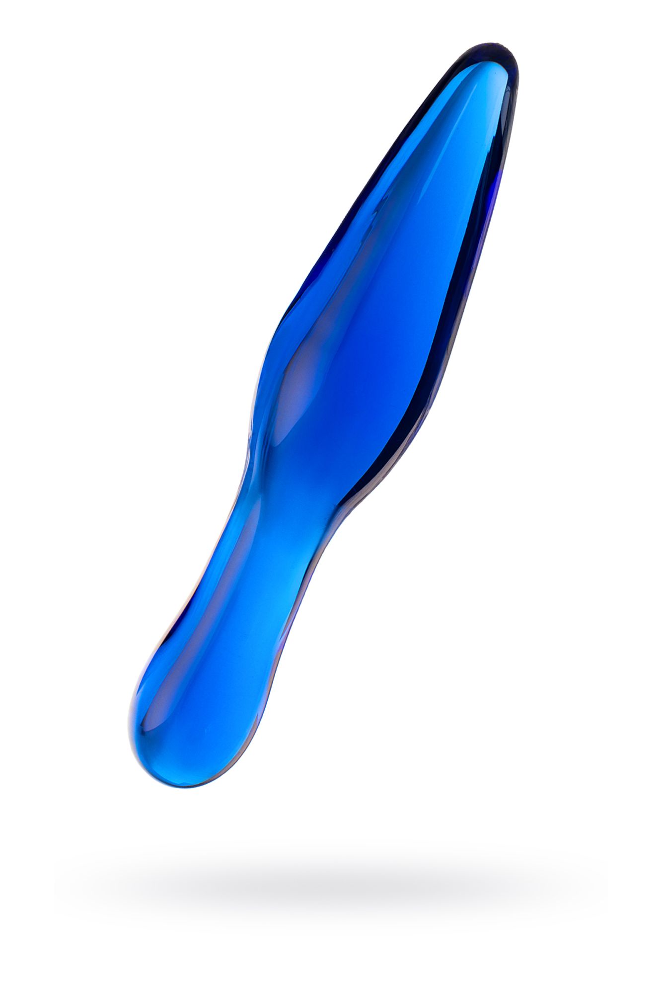 двусторонний фаллоимитатор sexus glass, стекло, синий, 17,5 см в Севастополе