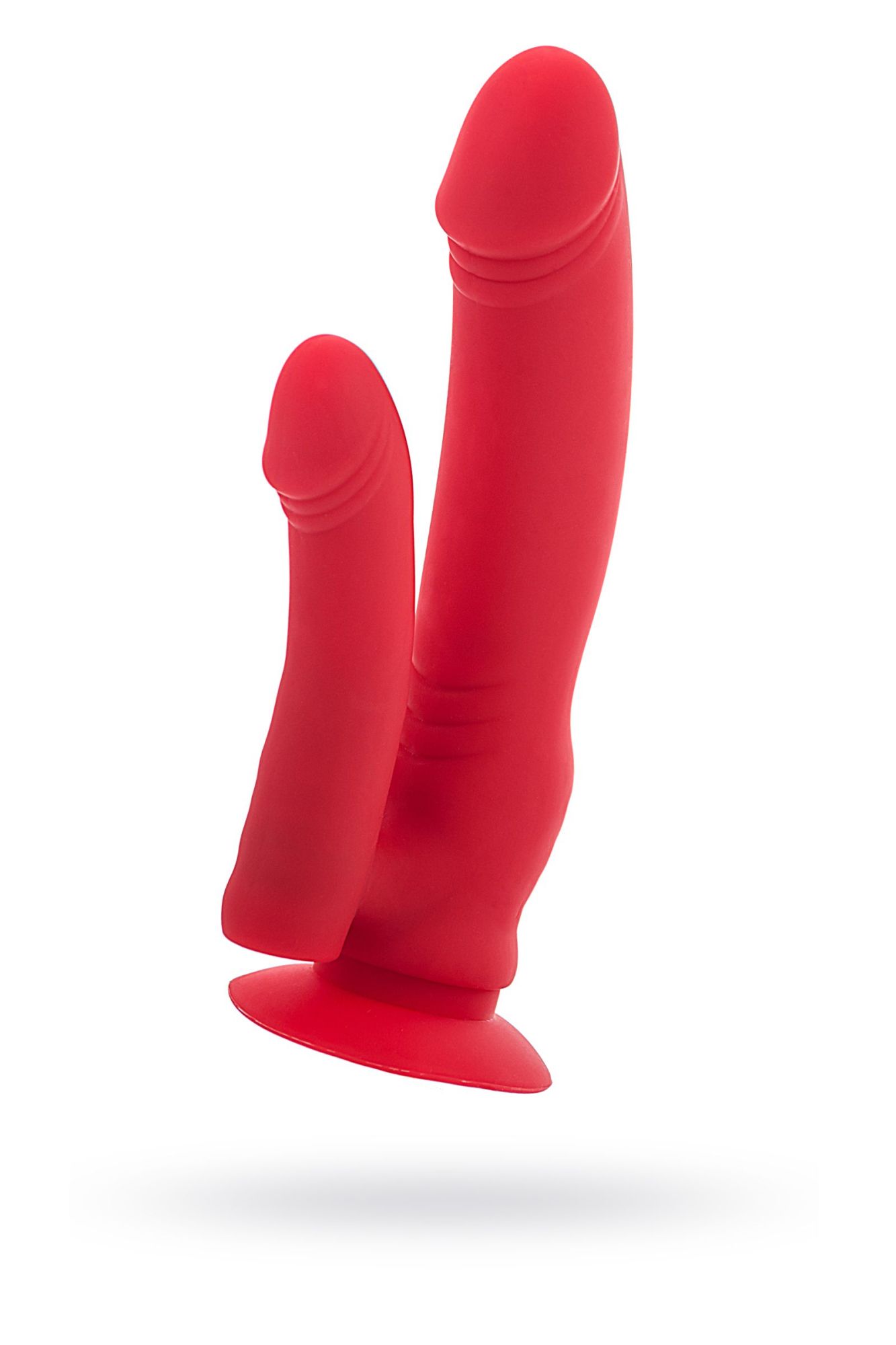 анально-вагинальный вибратор black & red by toyfa, силикон, красный, 19,5 см в Севастополе