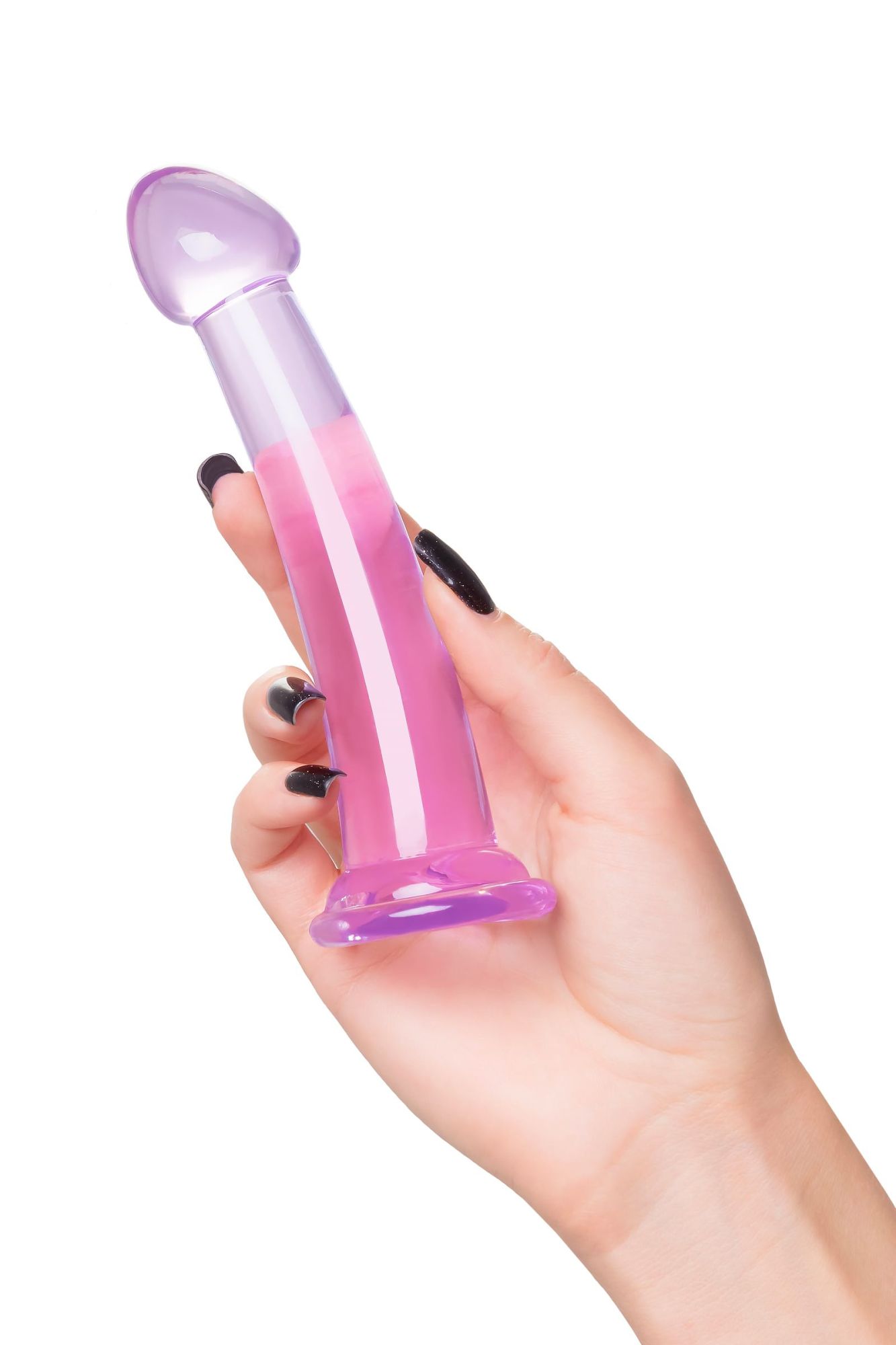 нереалистичный фаллоимитатор jelly dildo s toyfa basic, tpe, фиолетовый, 15,5 см в Севастополе