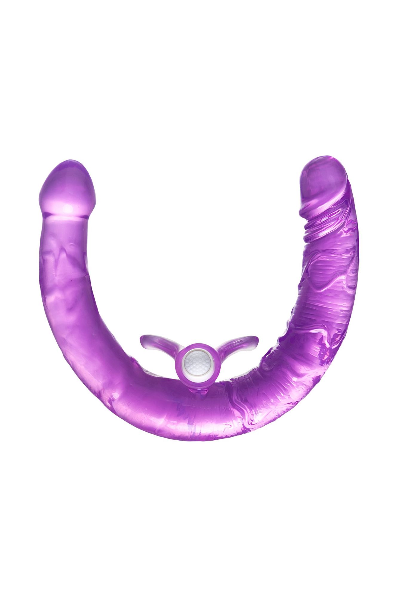 фаллоимитатор двусторонний с вибропулей toyfa double dildo with vibro bullet, tpr, фиолетовый, 35 см в Севастополе