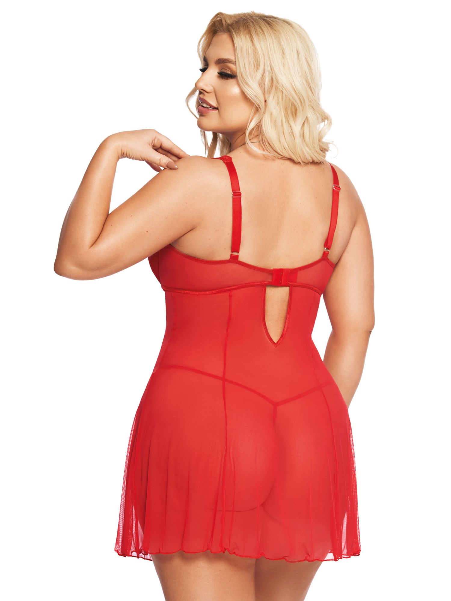 Эротическое комбинация и стринги softline collection berta, красный, xxxl в Севастополе
