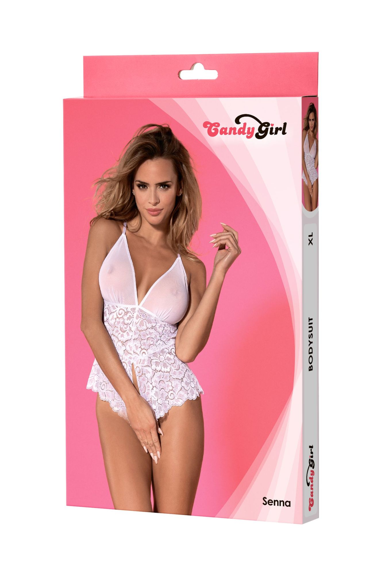 Эротическое боди candy girl senna, белое, xl в Севастополе