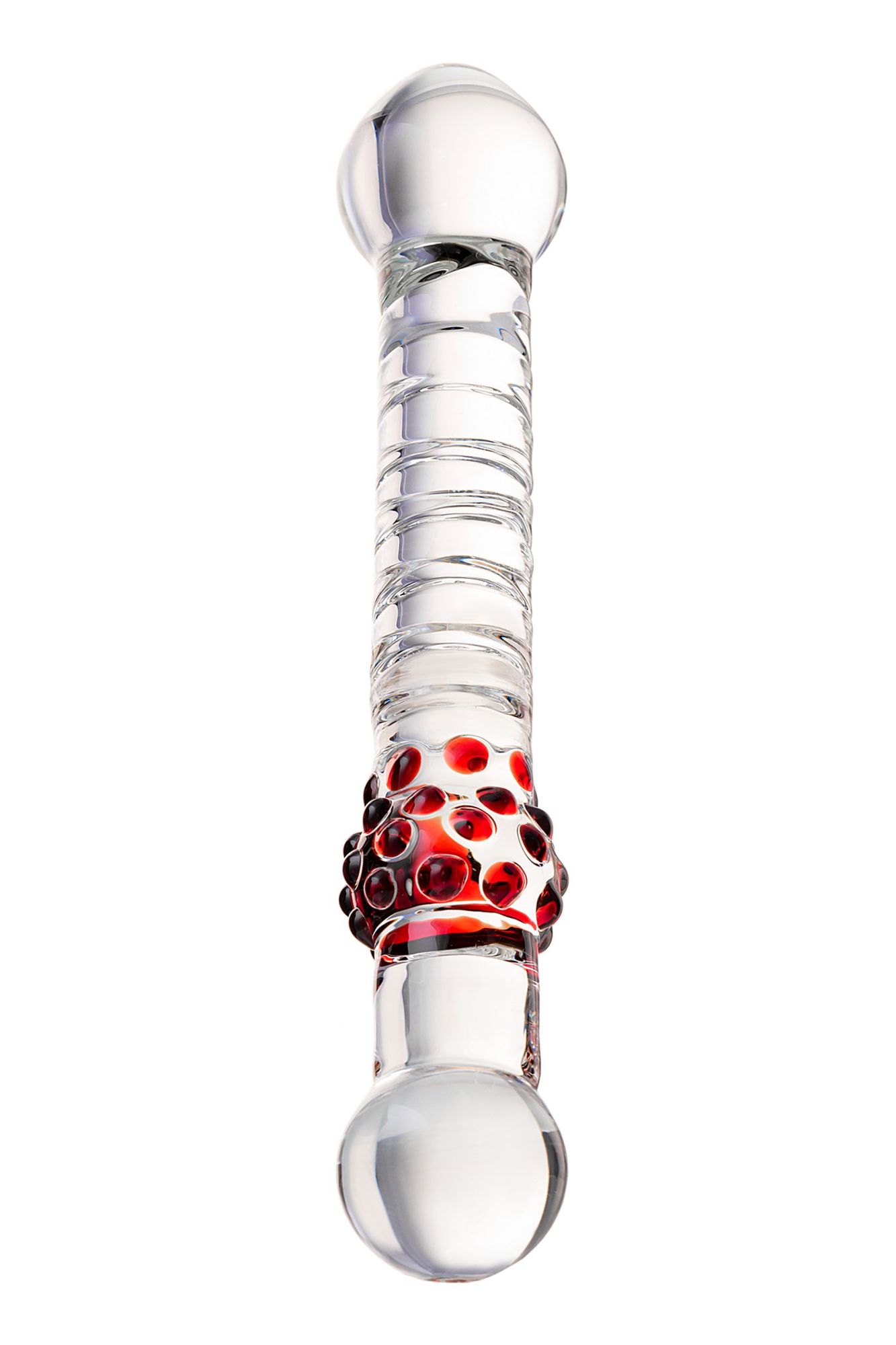 двусторонний фаллоимитатор sexus glass, стекло, прозрачный, 22 см в Севастополе