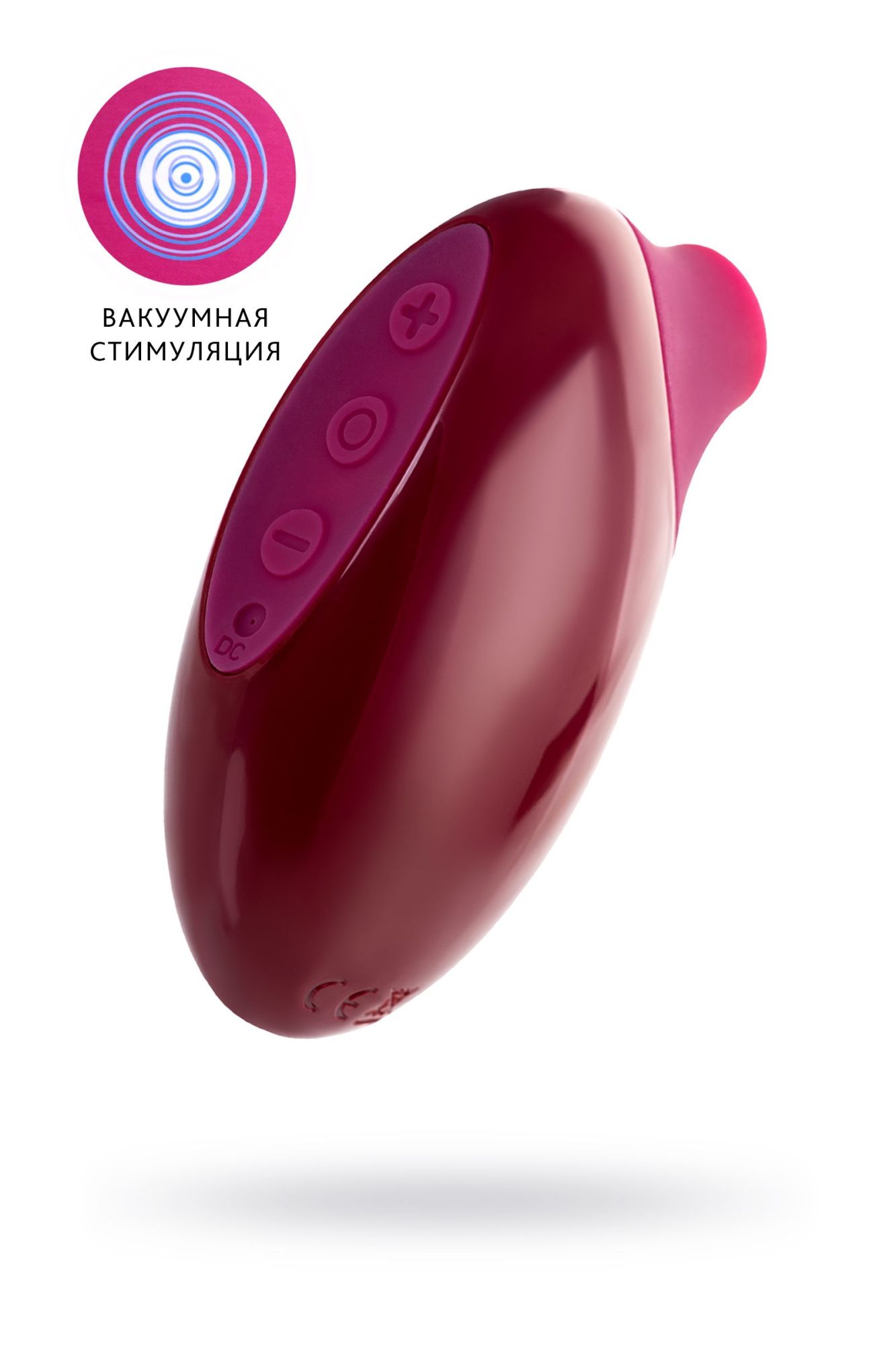 вакуумный стимулятор клитора toyfa a-toys myrty, бордовый, 9,8 см в Севастополе