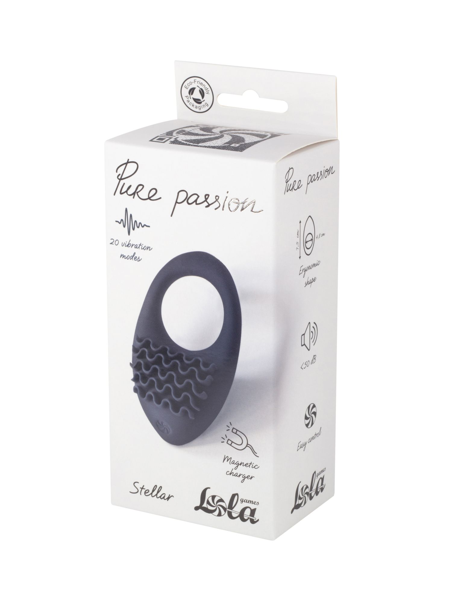 перезаряжаемое эрекционное виброкольцо pure passion stellar black 1501-01lola в Севастополе