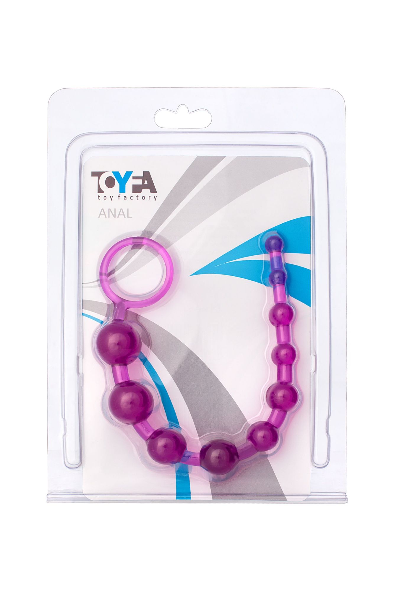 анальная цепочка toyfa, pvc, фиолетовый, 30 см в Севастополе