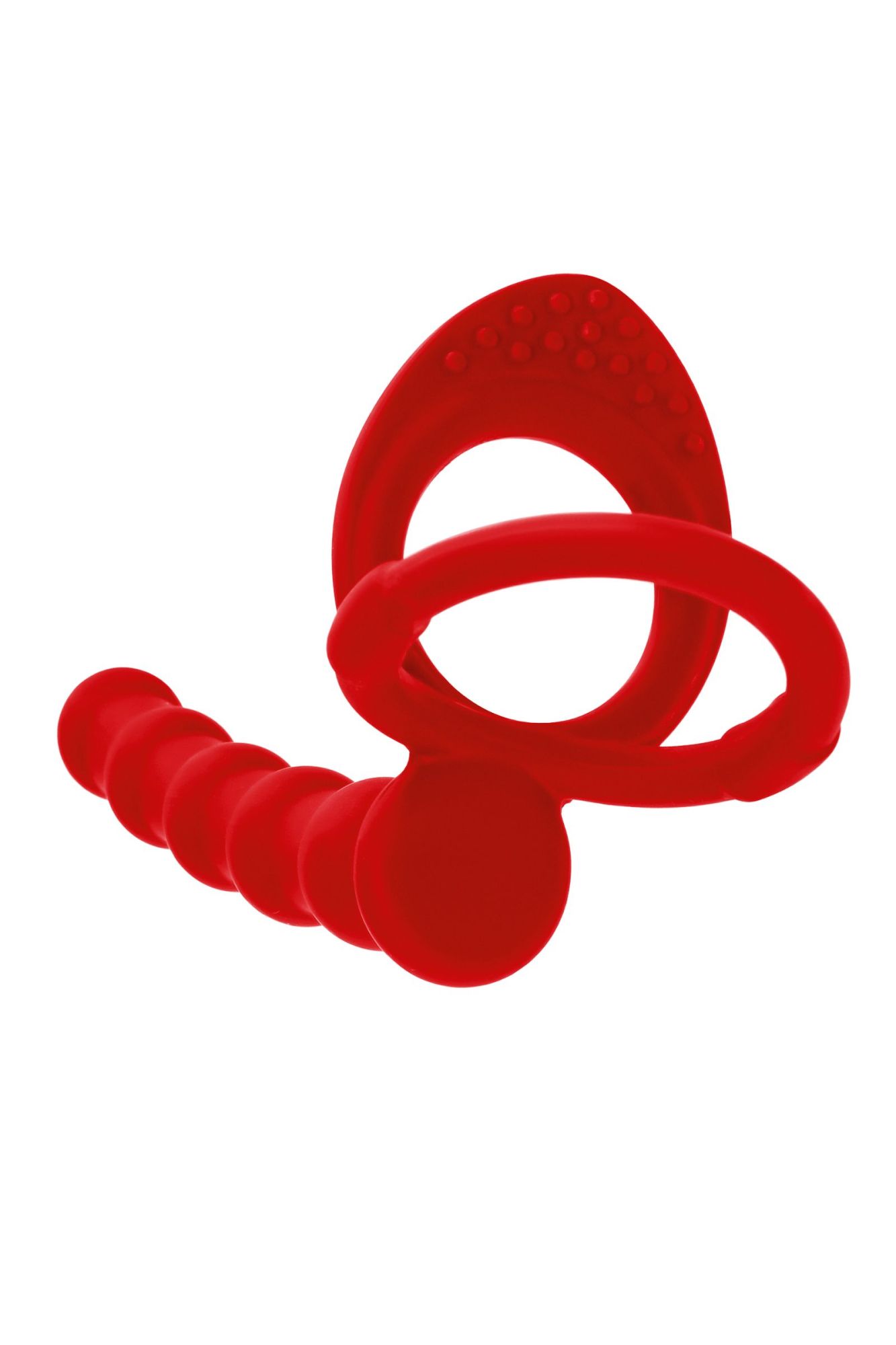 насадка на пенис для двойного проникновения black&red by toyfa, силикон, красная, 19,5 см в Севастополе