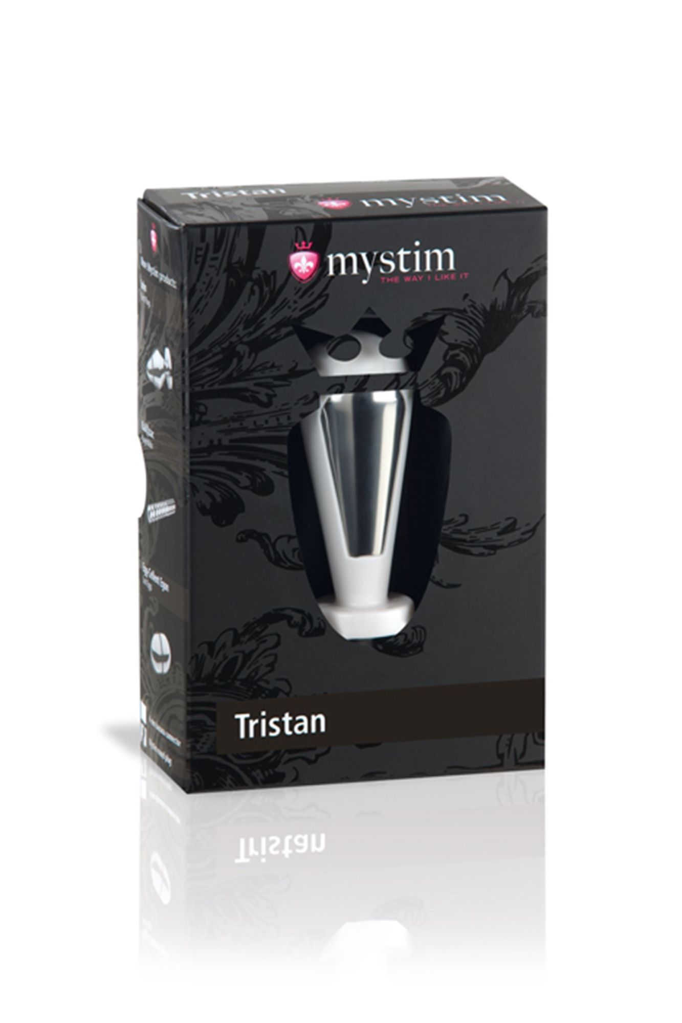 анальная пробка mystim tristan, электростимуляция, пластик, белый, 7,5 см, ø 3 см в Севастополе