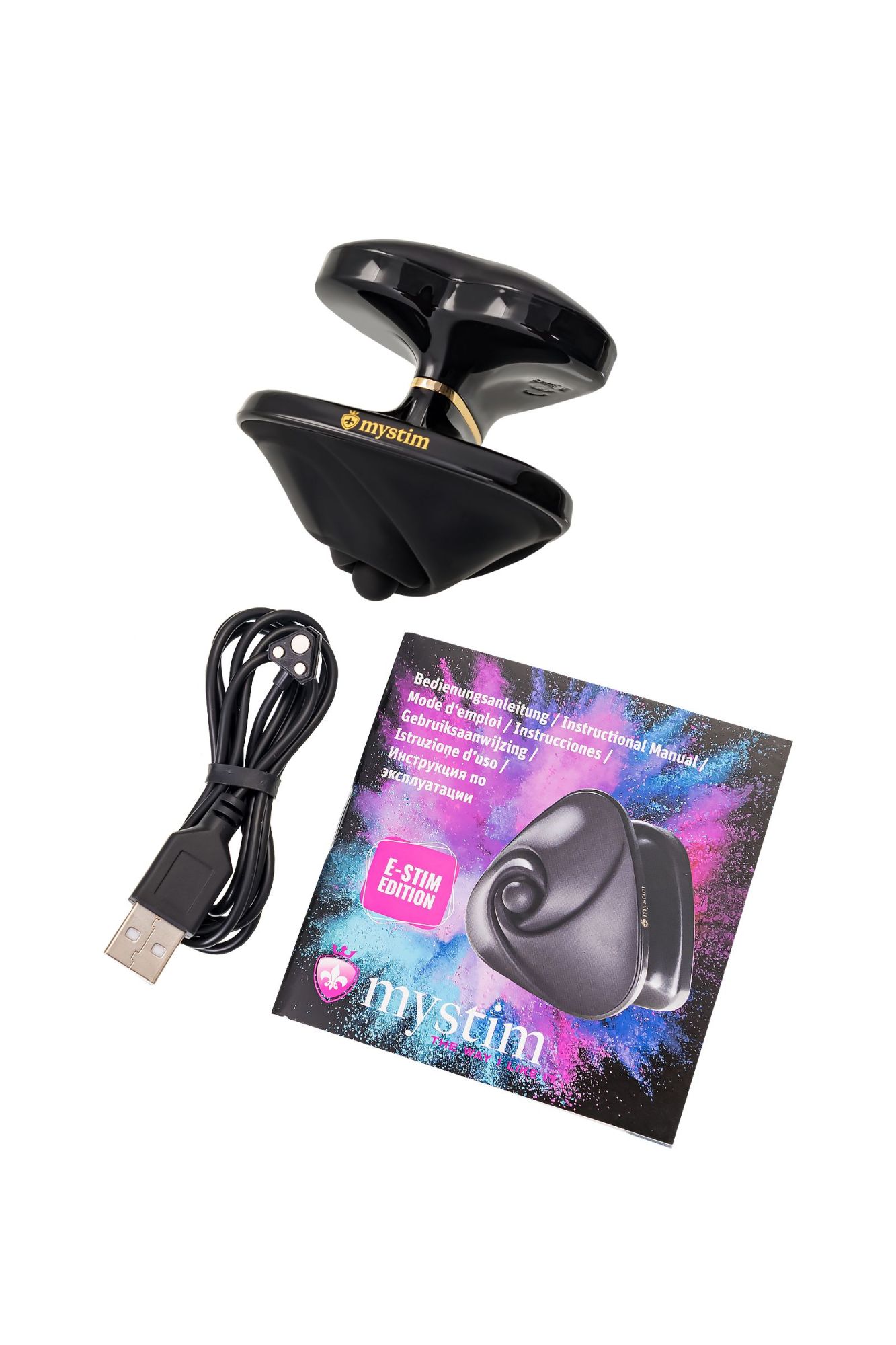 вибратор mystim heart ́s desire с электростимуляцией, силикон, черный, 6,7 см в Севастополе