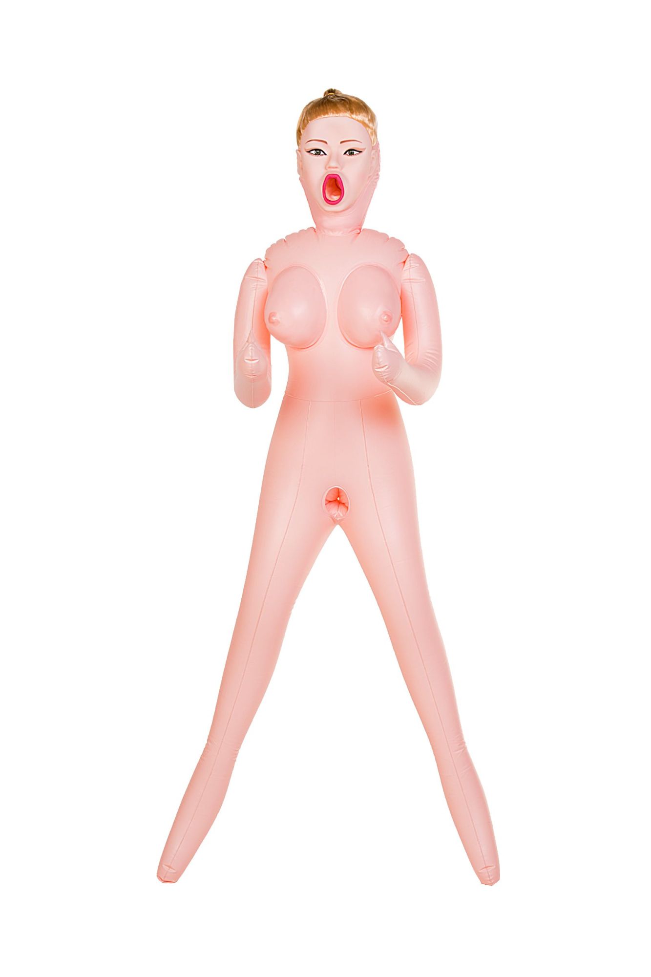 кукла надувная dolls-x by toyfa hannah, блондинка, с тремя отверстиями, кибер вставка: вагина в Севастополе