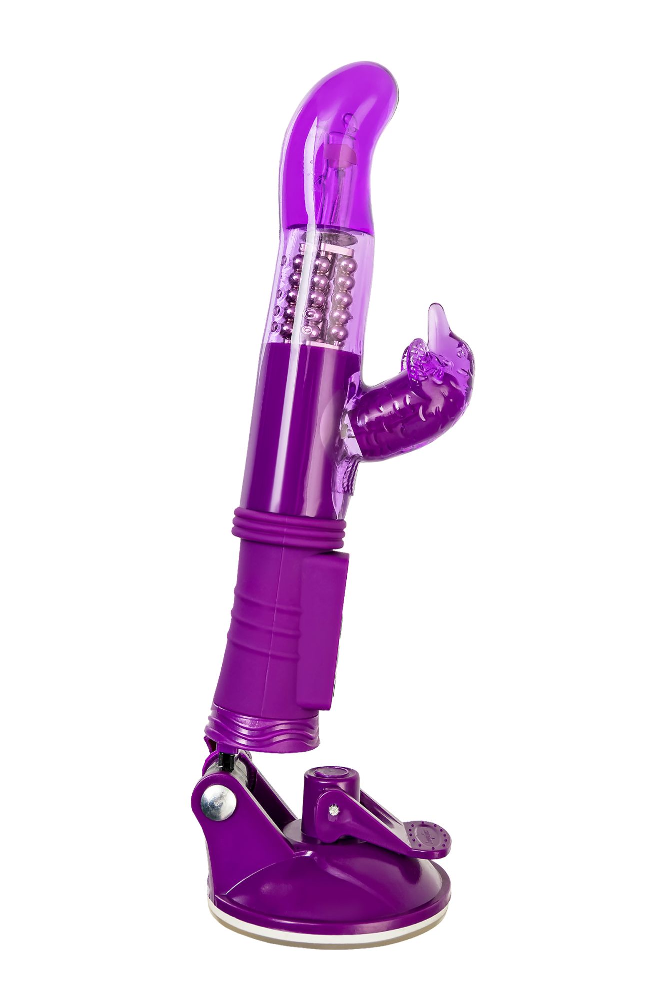 вибратор с клиторальным стимулятором toyfa a-toys, tpr, фиолетовый, 22,5 см в Севастополе