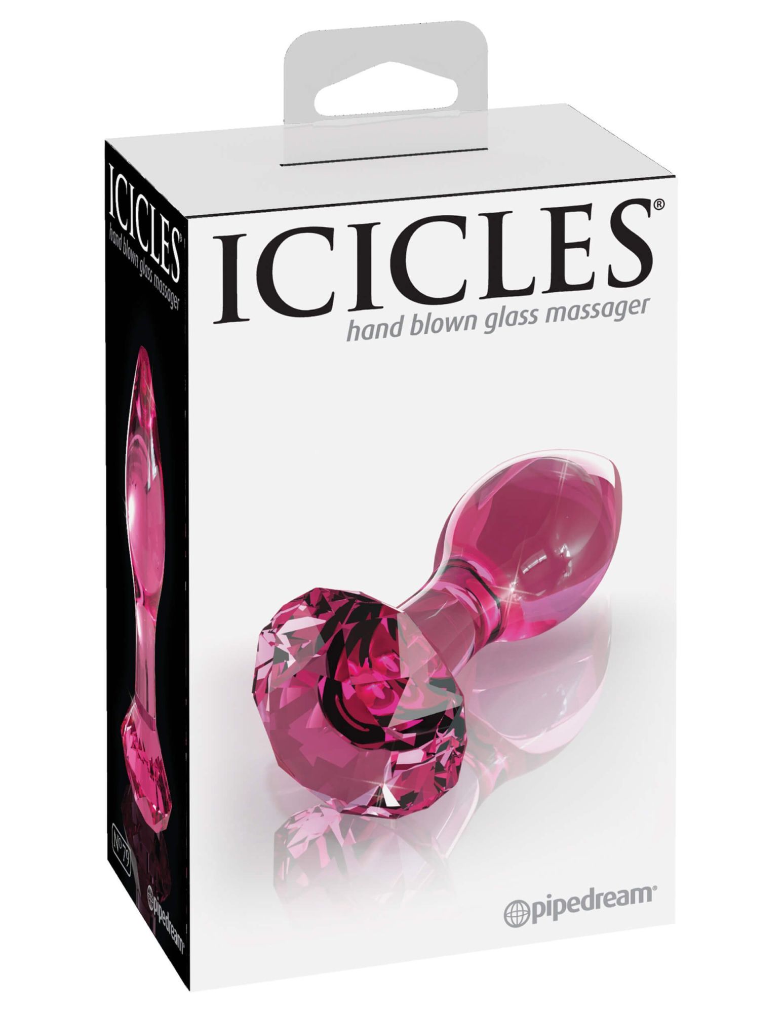 анальная пробка стеклянная pipedream icicles no 79, розовая в Севастополе