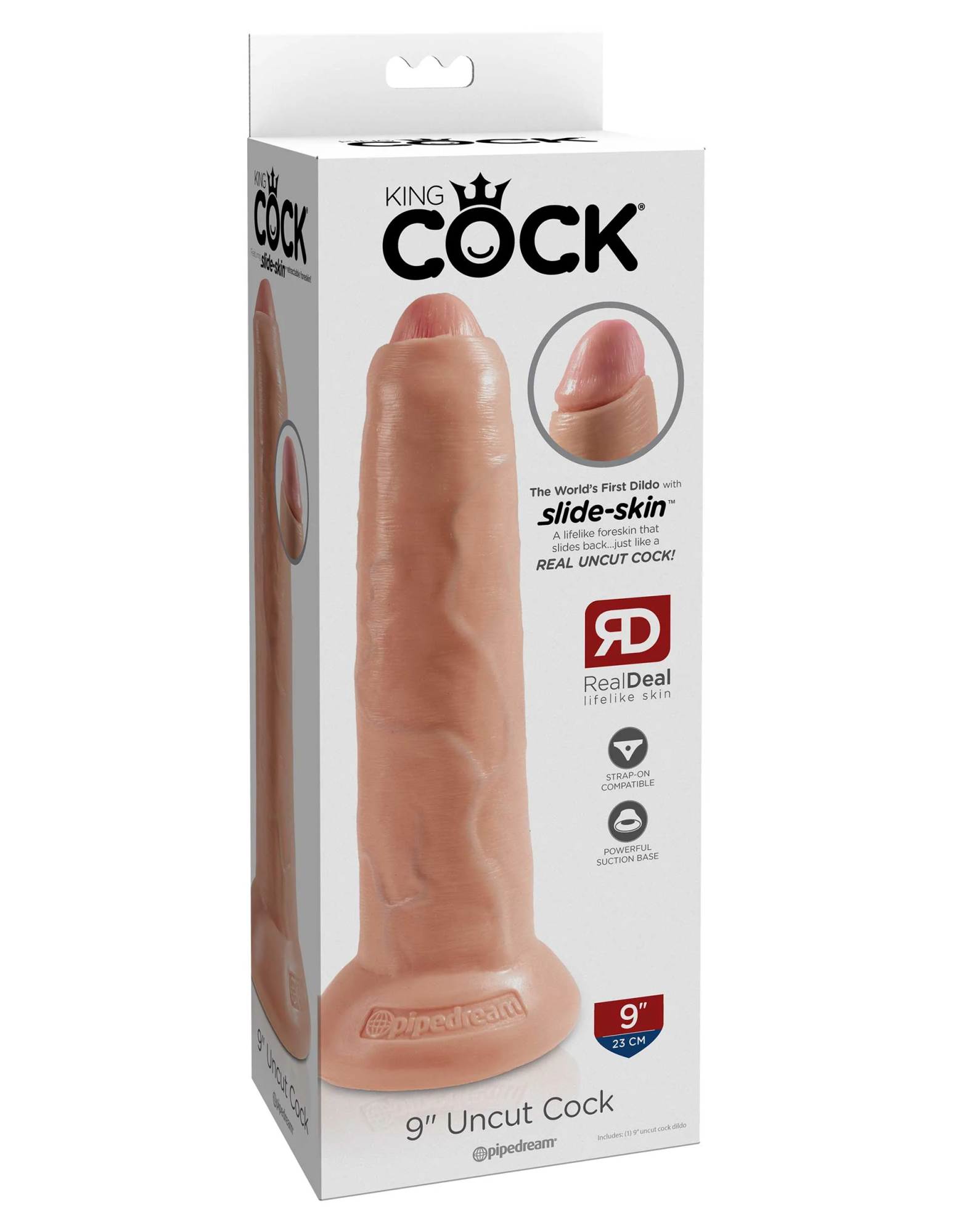 фаллоимитатор king cock 9" uncut - flesh pipedream 556221pd в Севастополе